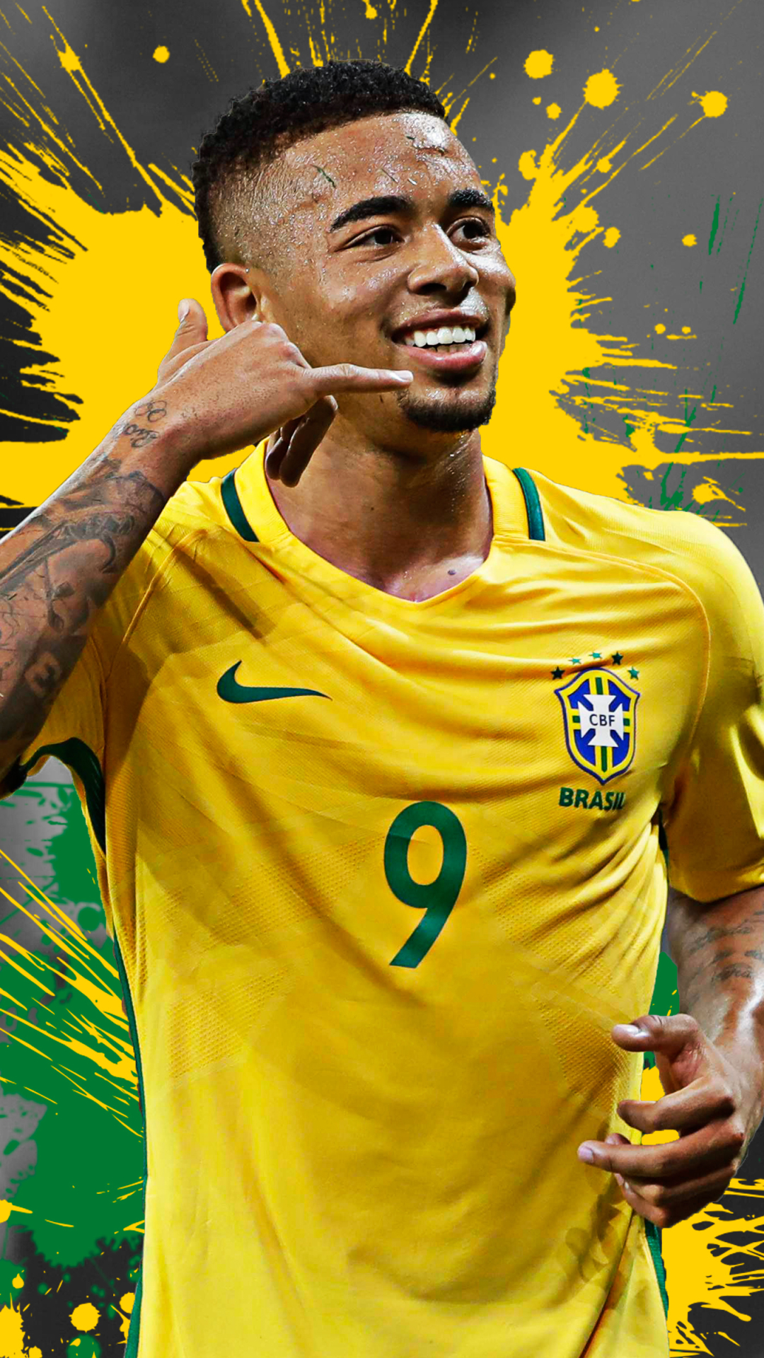 Téléchargez des papiers peints mobile Des Sports, Football, Brésilien, Gabriel Jésus gratuitement.