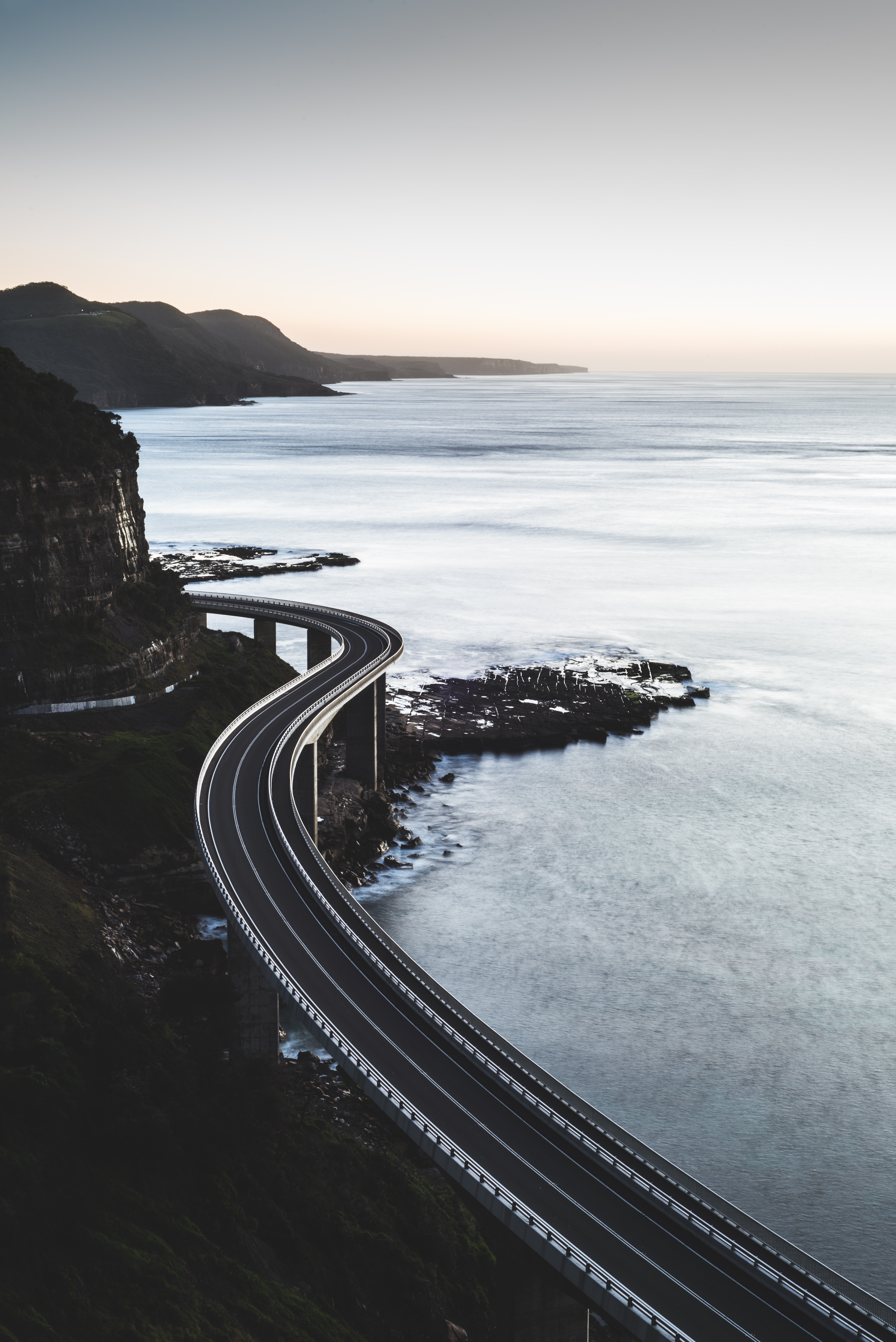 australia, nature, sea, road, bridge, clifton HD wallpaper