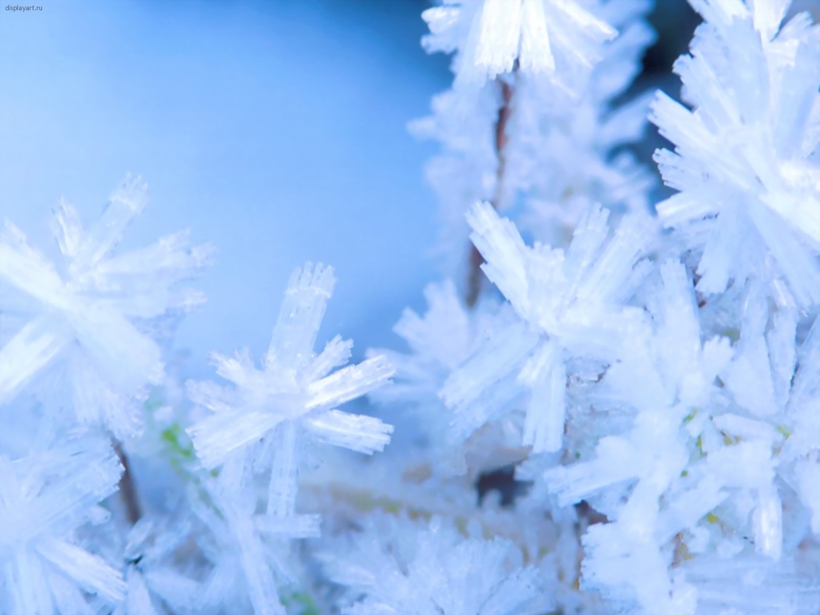 background, snowflakes, winter, blue