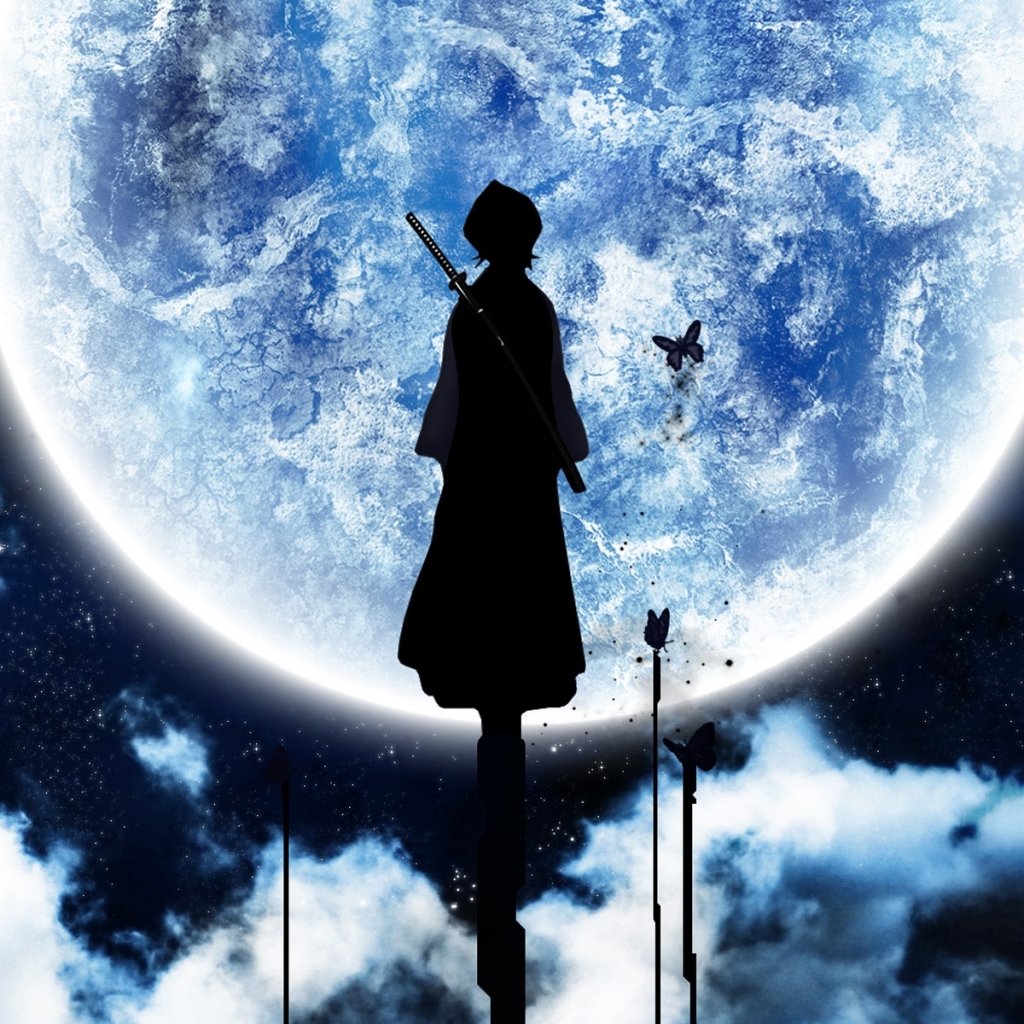 Handy-Wallpaper Mond, Bleach, Rukia Kuchiki, Animes kostenlos herunterladen.