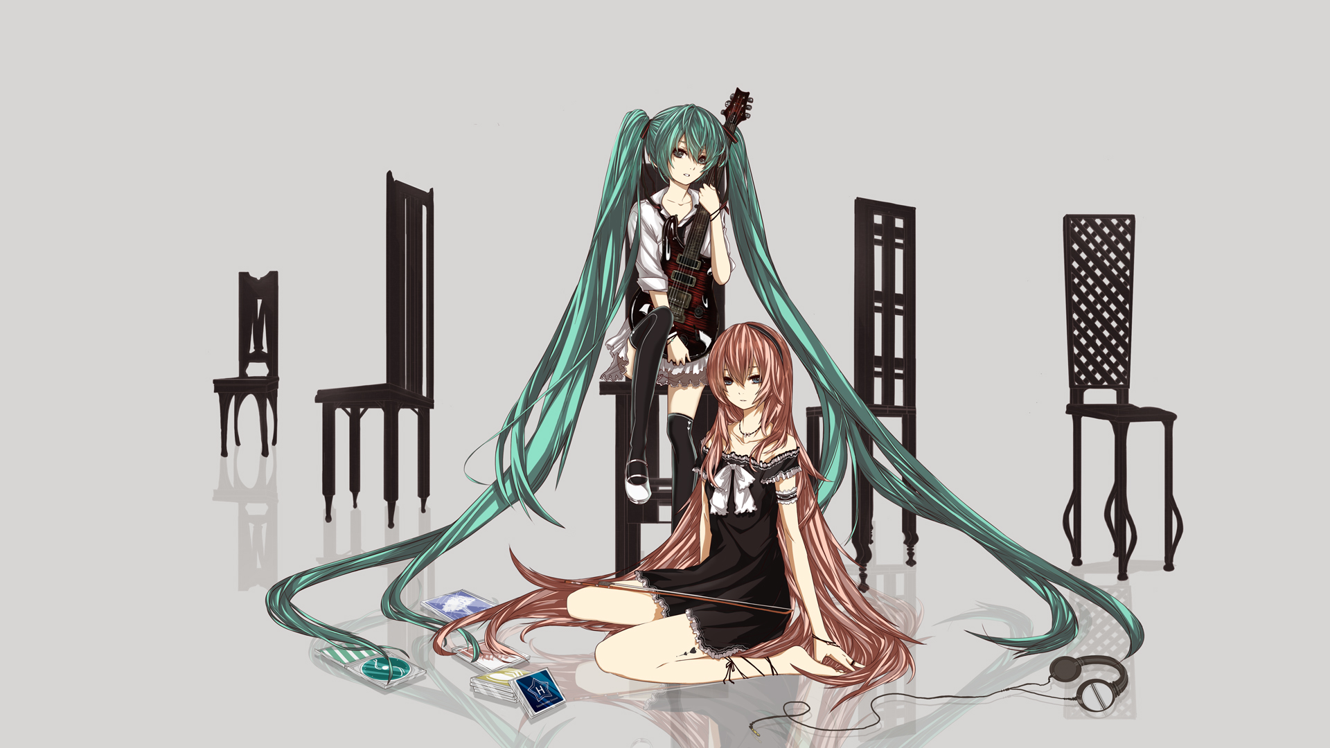 Download mobile wallpaper Anime, Vocaloid, Hatsune Miku, Luka Megurine for free.