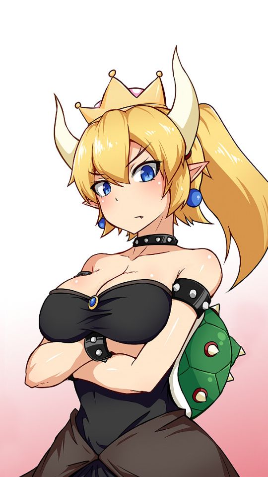 bowsette, video game, mario Smartphone Background