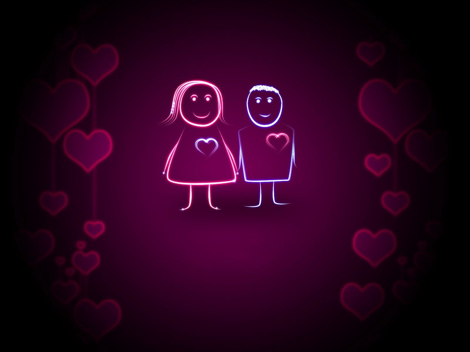 Free download wallpaper Love, Shine, Pair, Heart, Light, Couple, Background on your PC desktop