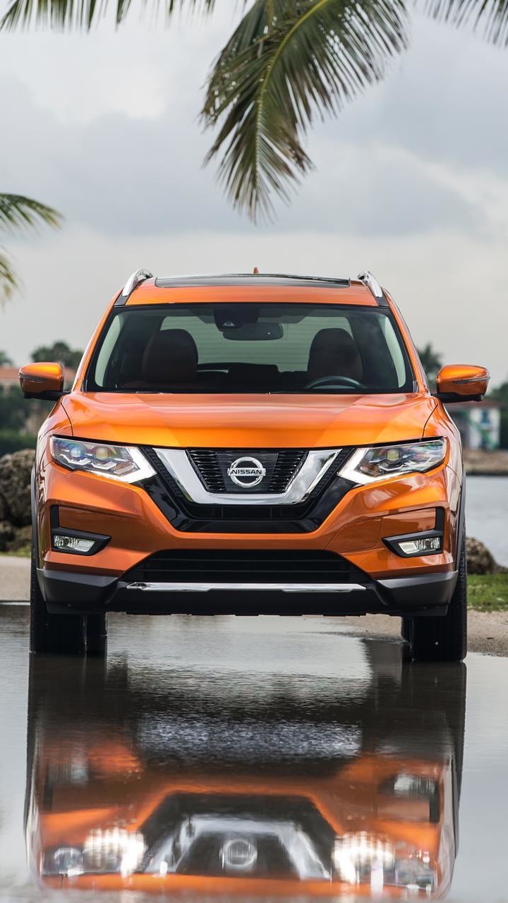 Download mobile wallpaper Nissan, Car, Suv, Nissan Rogue, Vehicle, Vehicles, Orange Car for free.