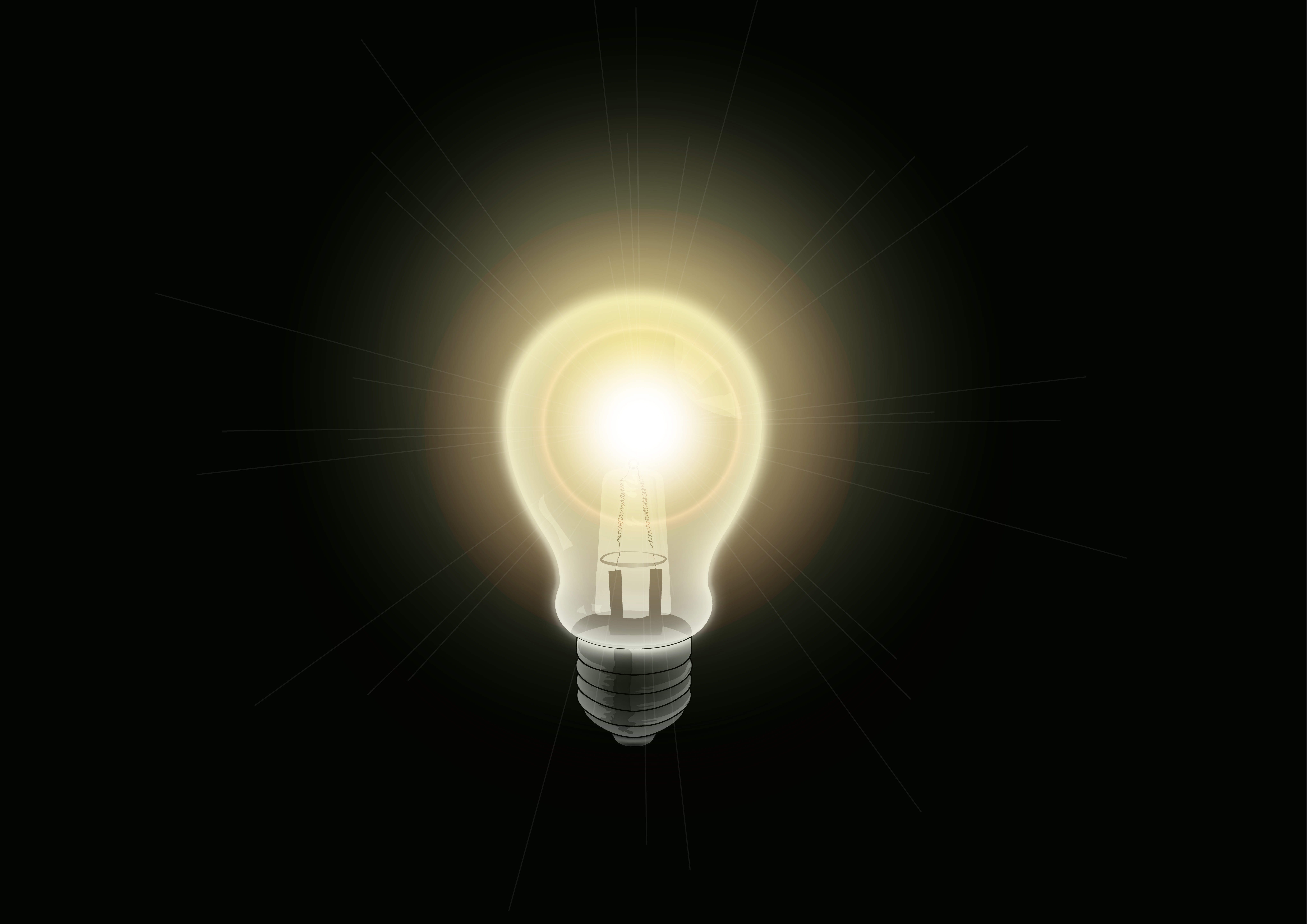 electricity, lighting, illumination, vector, light bulb, idea