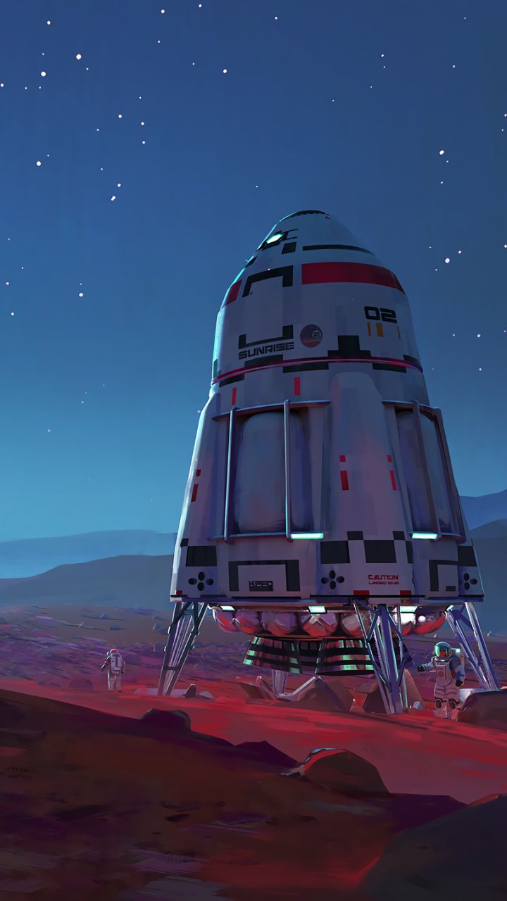 Скачати мобільні шпалери Марс, Космонавт, Наукова Фантастика безкоштовно.