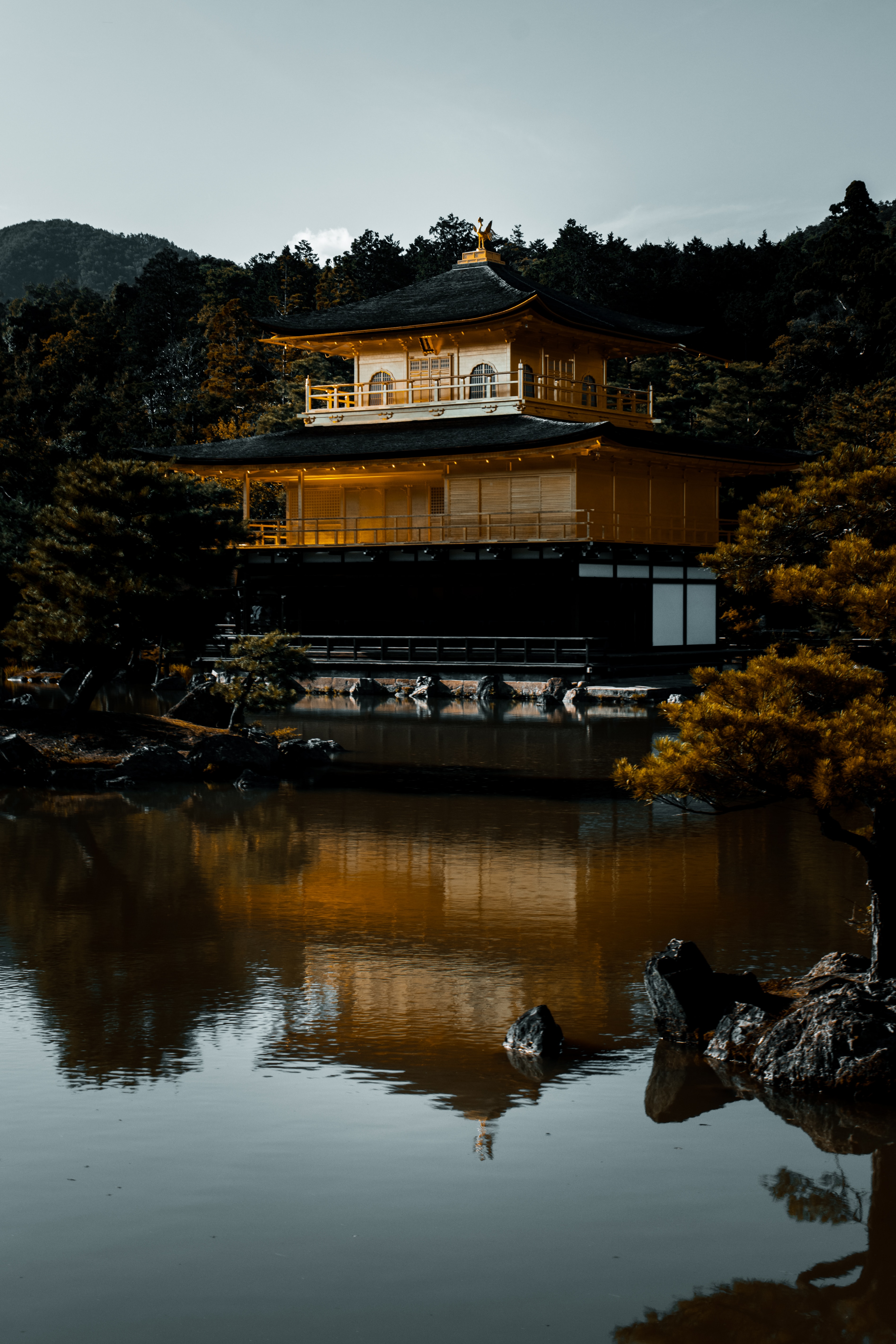 temple, cities, nature, rivers, building, pagoda iphone wallpaper