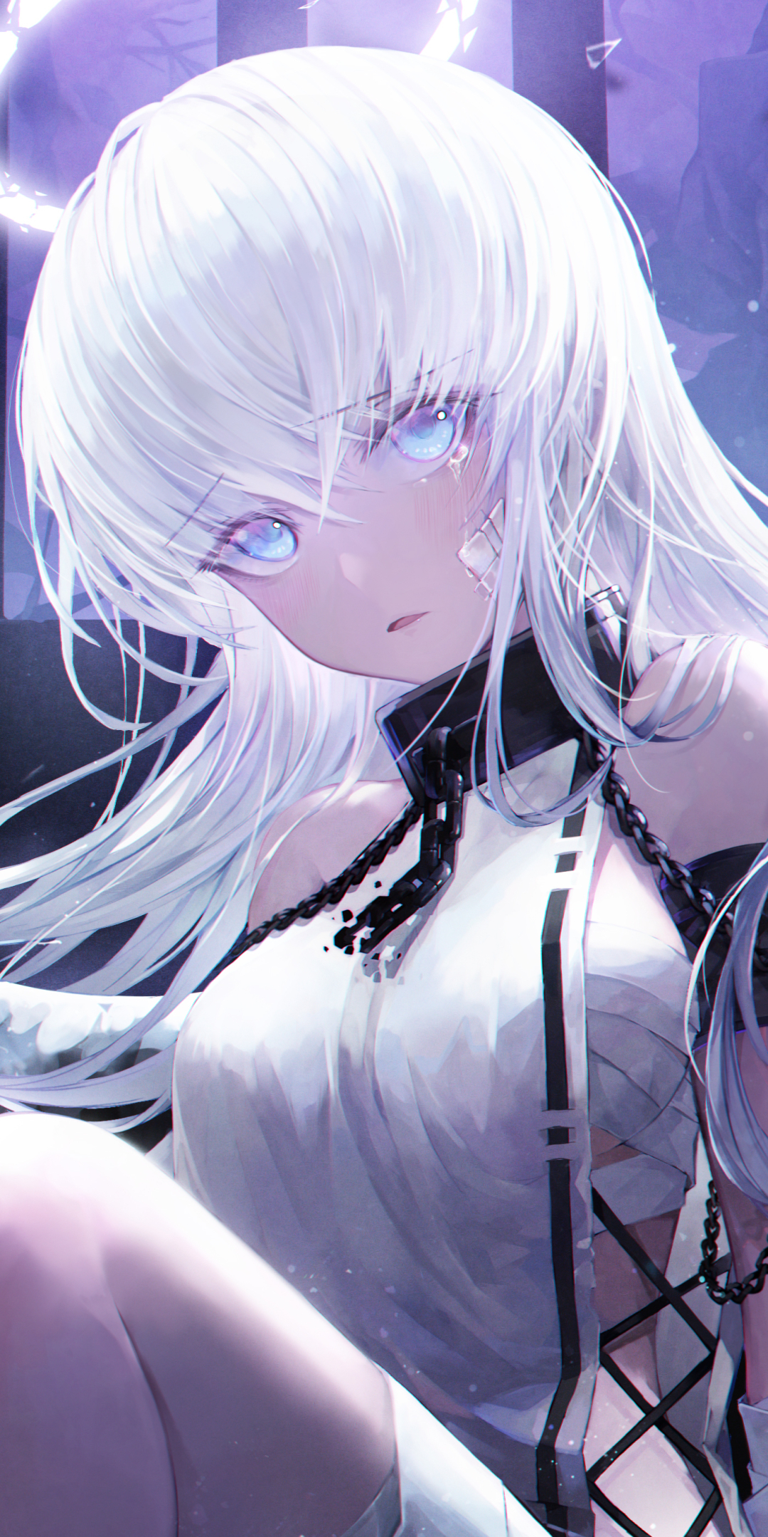 Download mobile wallpaper Anime, Original, White Hair for free.