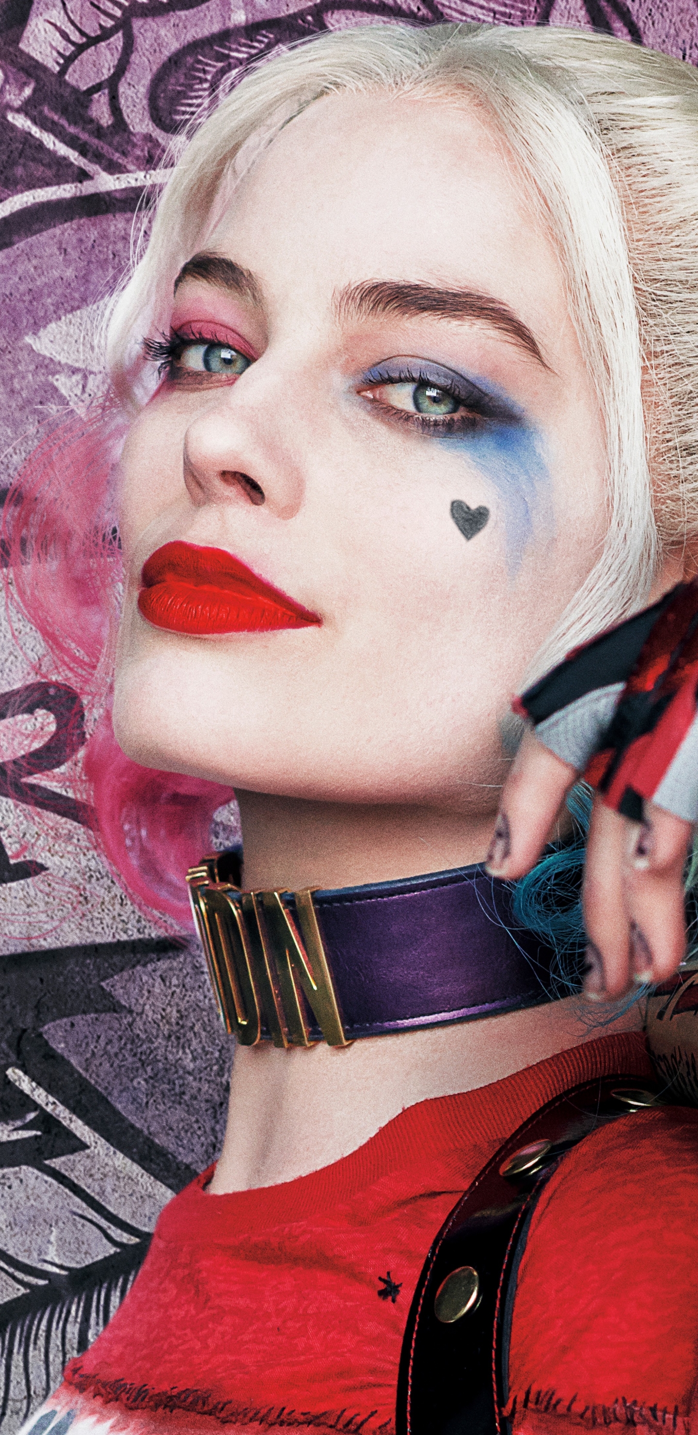 Handy-Wallpaper Blond, Blondinen, Filme, Harley Quinn, Darstellerin, Lippenstift, The Suicide Squad, Australisch, Margot Robbie kostenlos herunterladen.