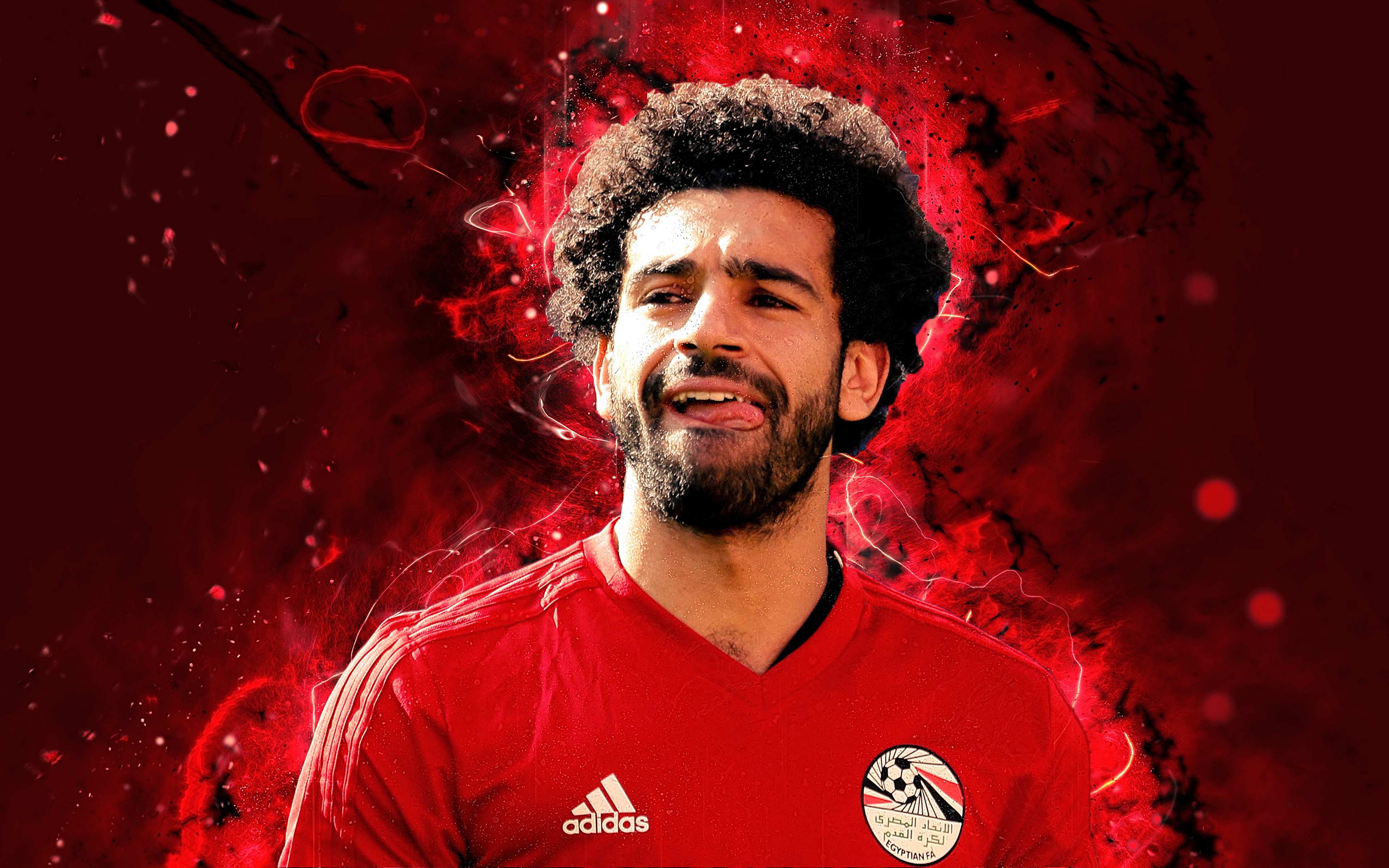 Téléchargez des papiers peints mobile Des Sports, Football, Égyptien, Mohamed Salah gratuitement.