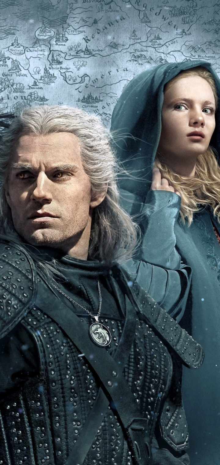 Download mobile wallpaper Tv Show, The Witcher, Geralt Of Rivia, Henry Cavill, Ciri (The Witcher), Freya Allan for free.