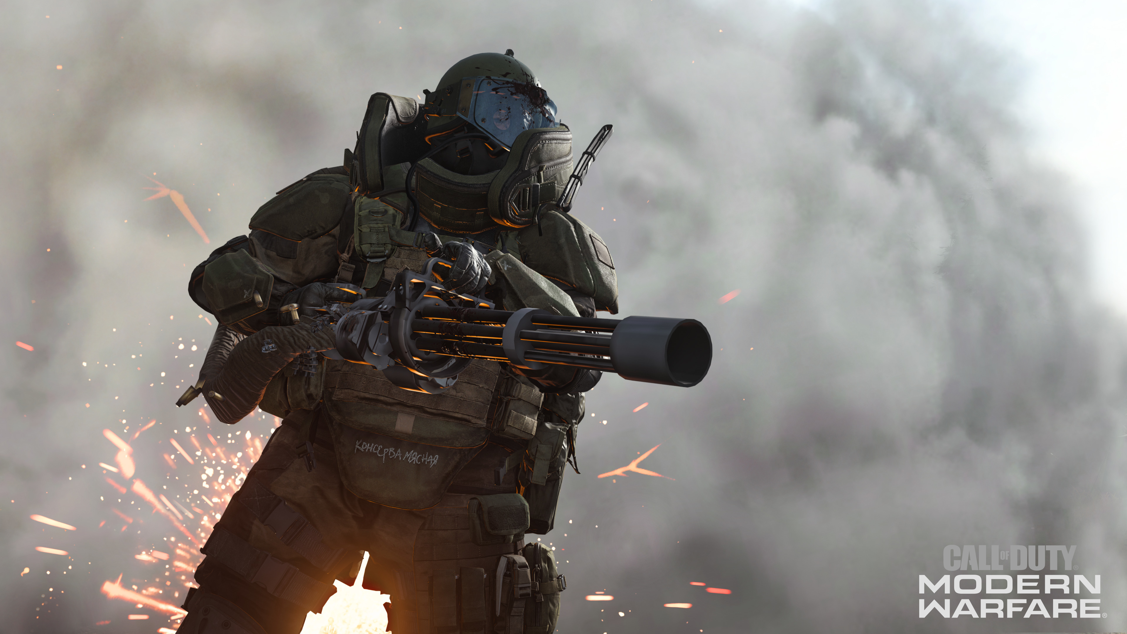 video game, call of duty: modern warfare, call of duty, minigun