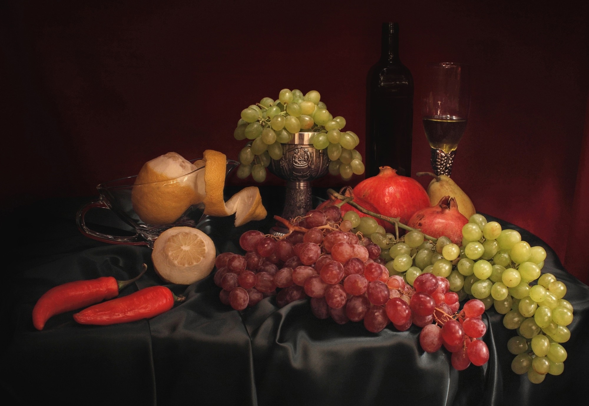 Download mobile wallpaper Food, Grapes, Still Life for free.