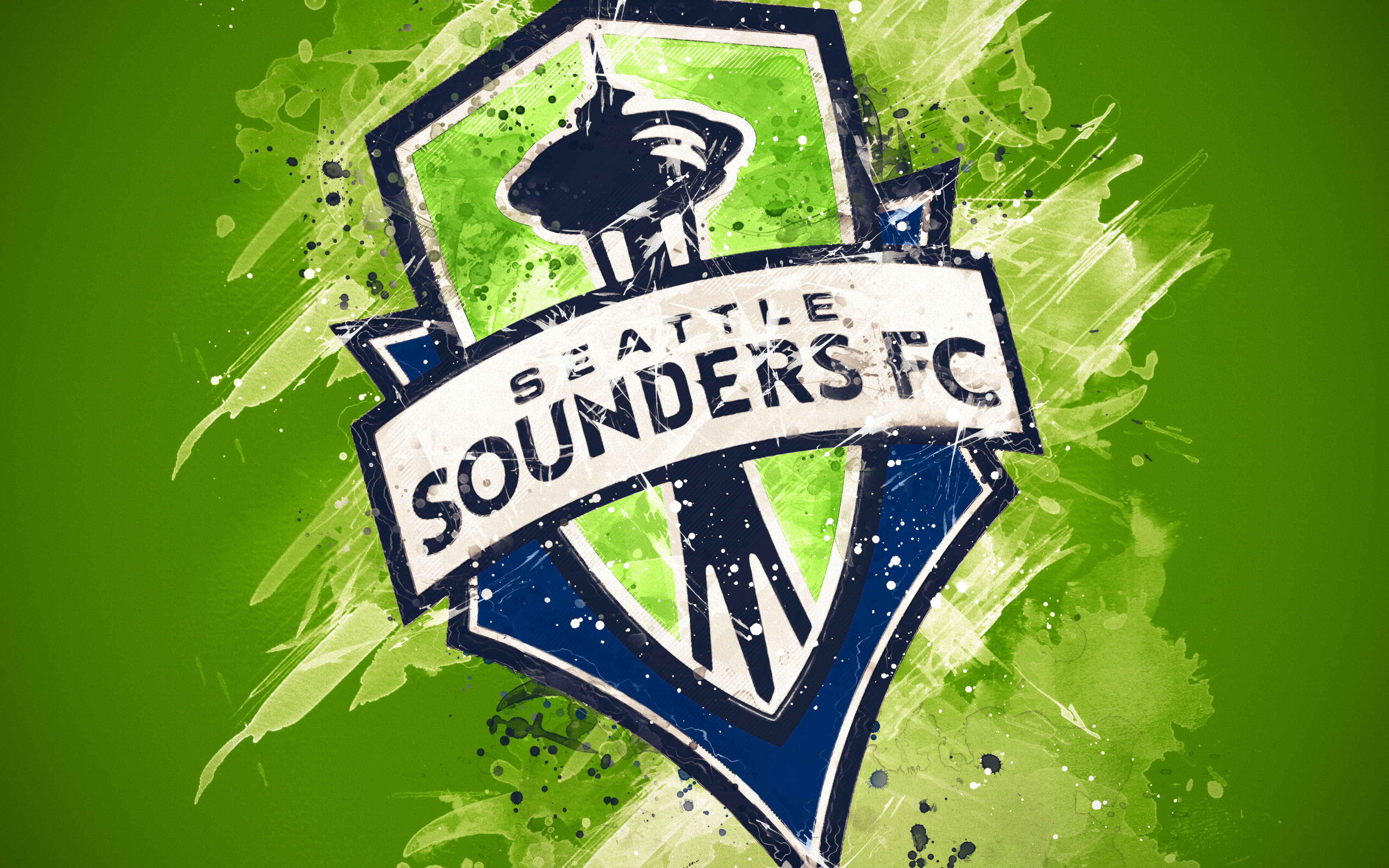 Handy-Wallpaper Sport, Fußball, Logo, Emblem, Seattle Sounders Fc, Mls kostenlos herunterladen.