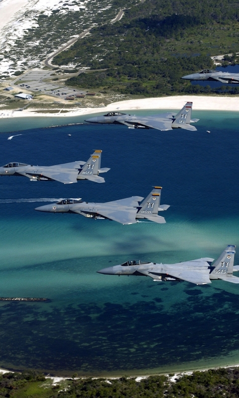 Скачать картинку Флорида, Панама, Военные, Макдоннелл Дуглас F 15 Игл, Реактивные Истребители в телефон бесплатно.