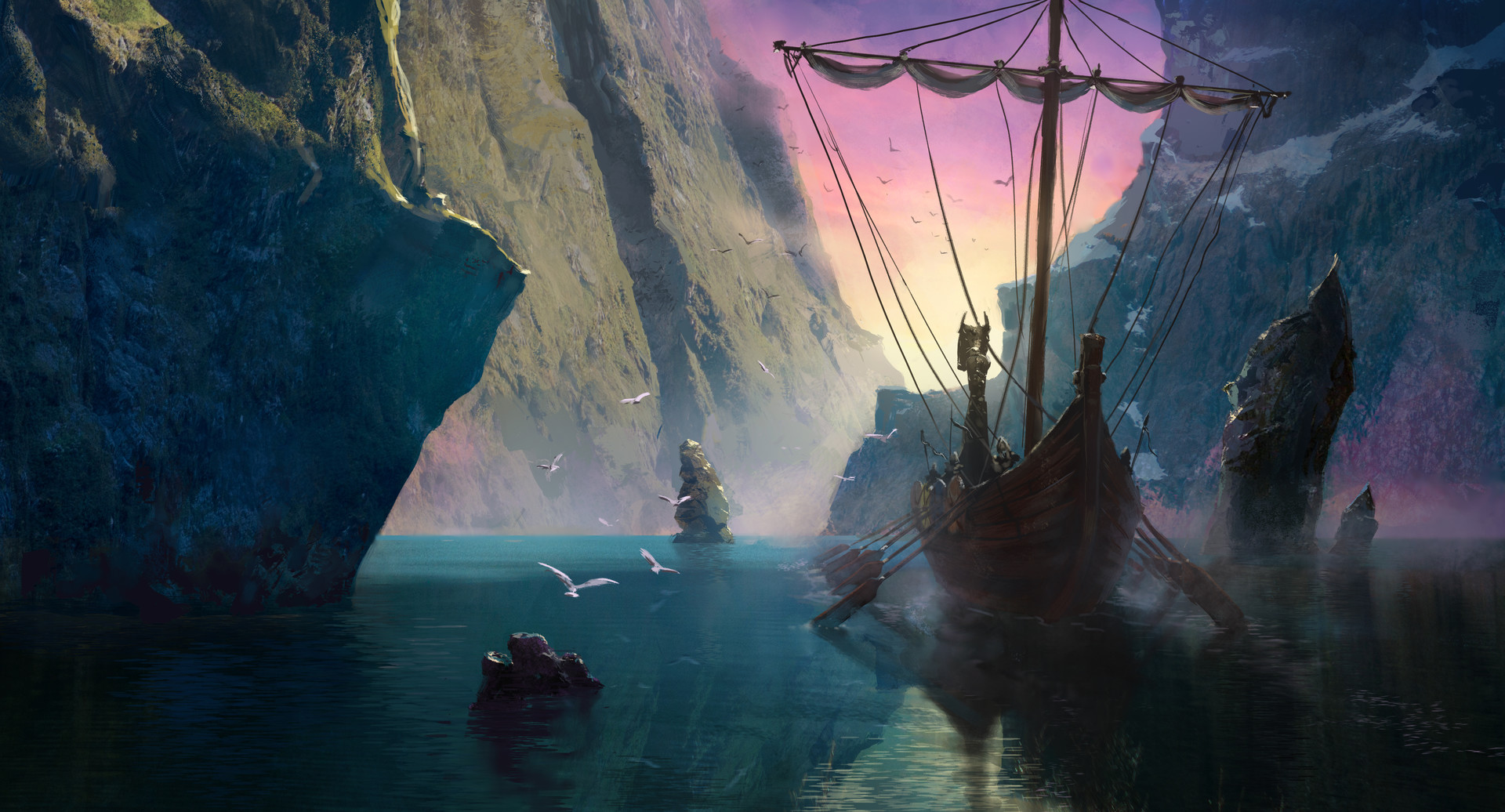 Free download wallpaper Fantasy, Ship on your PC desktop