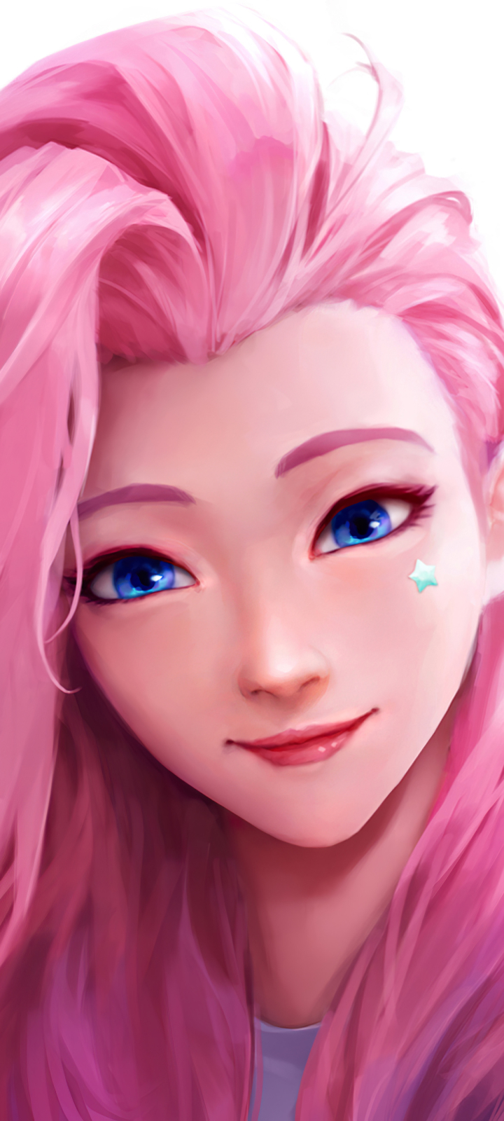 Download mobile wallpaper League Of Legends, Blue Eyes, Pink Hair, Video Game, Seraphine (League Of Legends) for free.