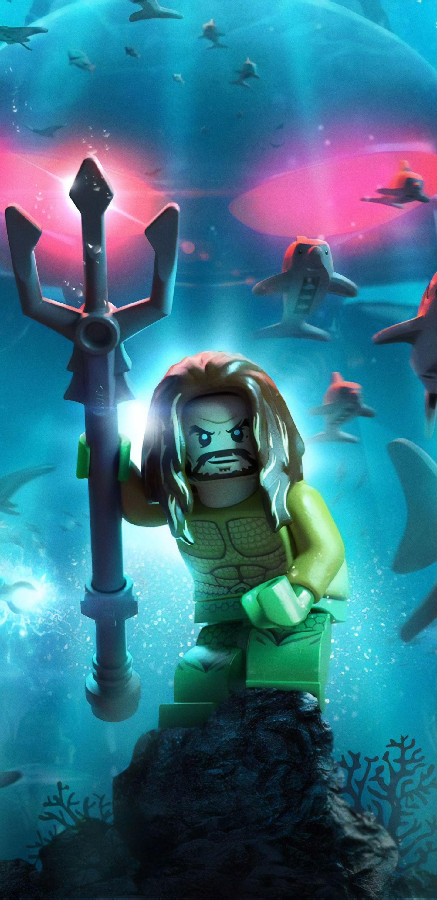 Handy-Wallpaper Lego, Unterwasser, Computerspiele, Aquaman, Lego Dc Super Villains kostenlos herunterladen.