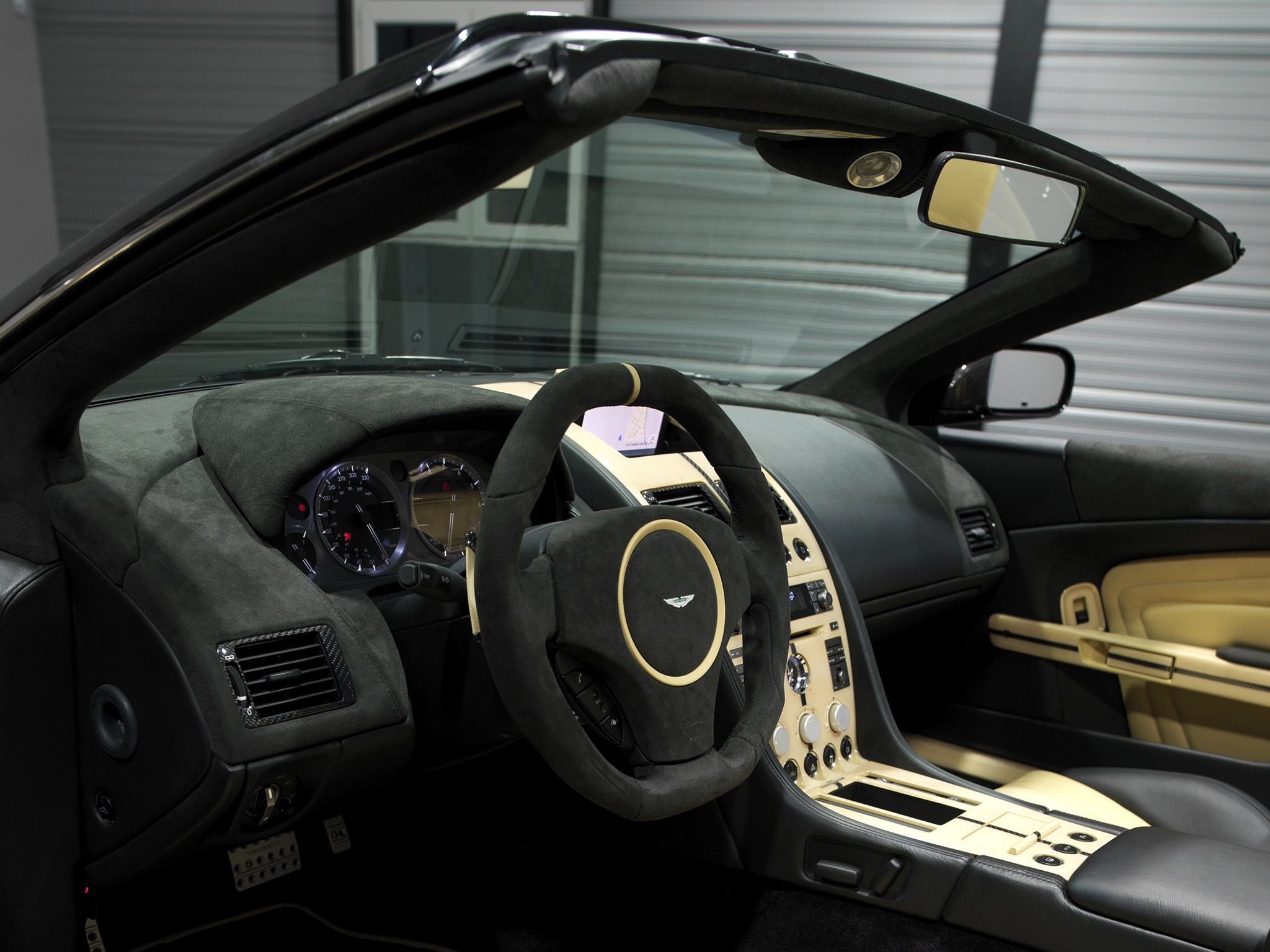 interior, aston martin, cars, black, steering wheel, rudder, salon, speedometer, 2009, db9