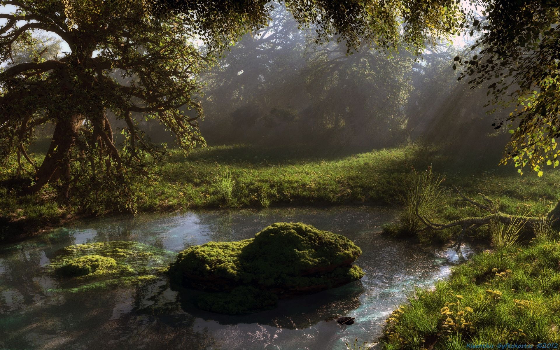 PCデスクトップに自然, 森, 木, 池, 森林画像を無料でダウンロード