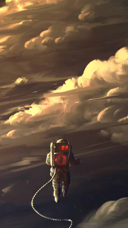 Download mobile wallpaper Sci Fi, Cloud, Astronaut for free.
