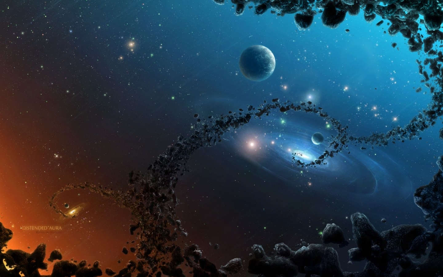 universe, art, planets, landscape, stars HD for desktop 1080p