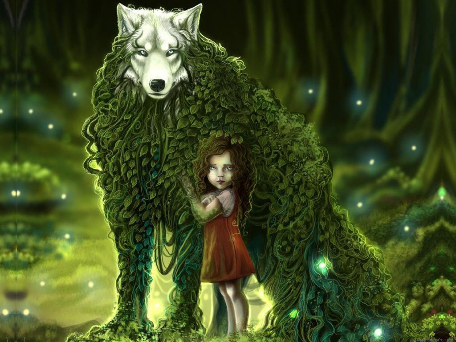 Download mobile wallpaper Fantasy, Wolf, Fantasy Animals for free.