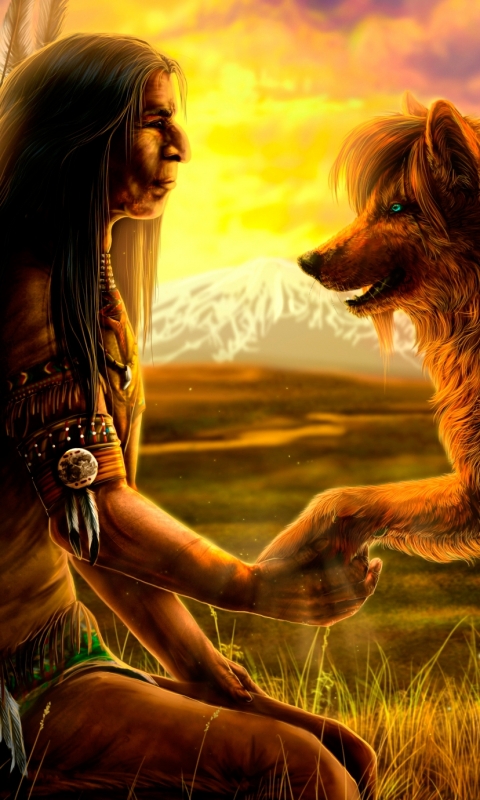 Download mobile wallpaper Artistic, Native American for free.