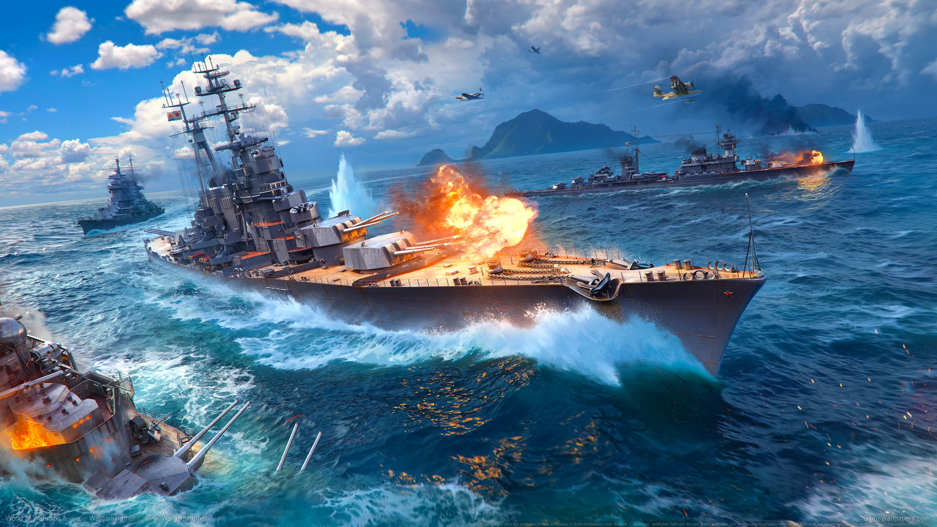 379373 descargar fondo de pantalla videojuego, world of warships, buques de guerra: protectores de pantalla e imágenes gratis