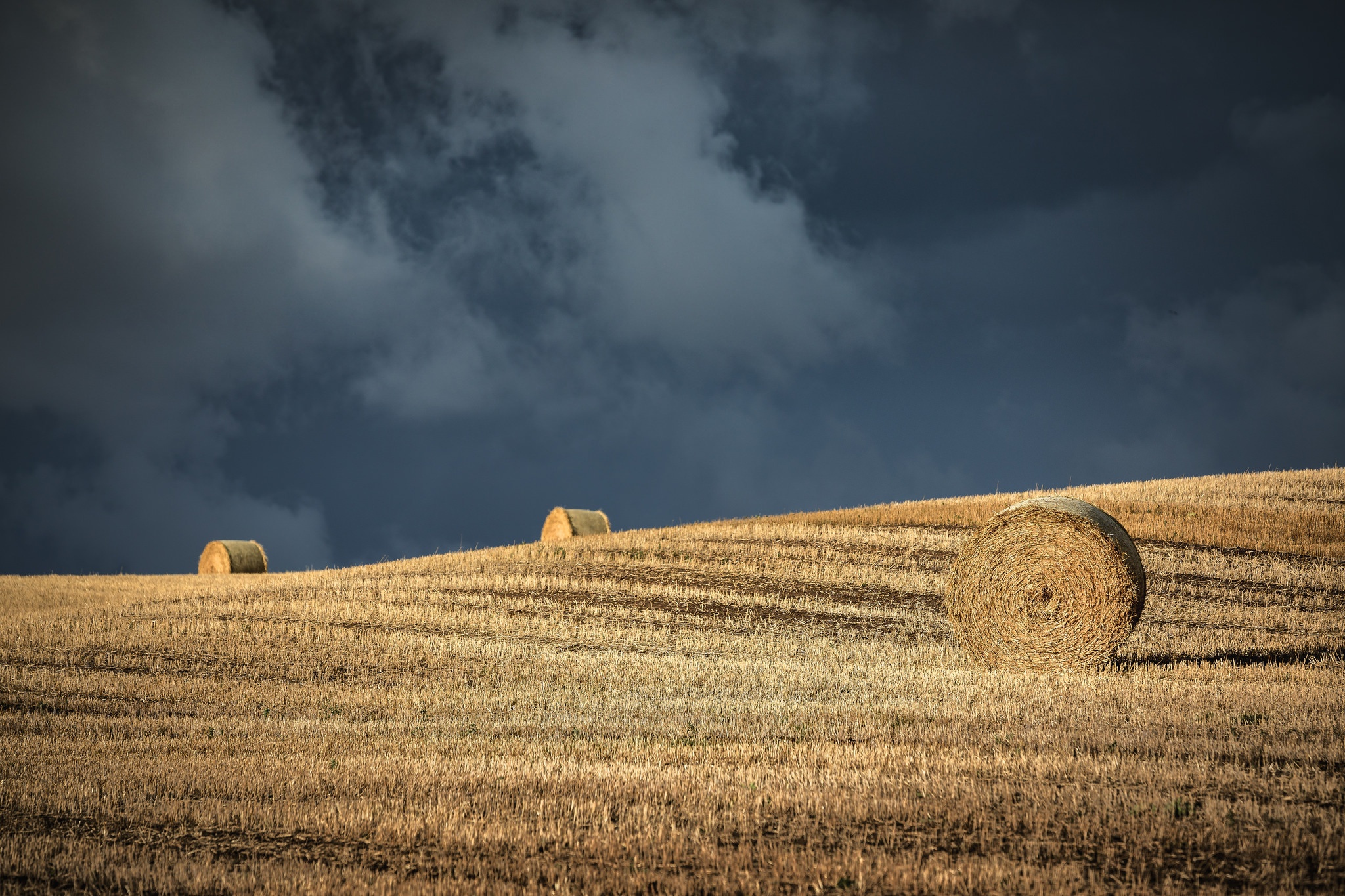 Free download wallpaper Nature, Summer, Earth, Field, Haystack on your PC desktop