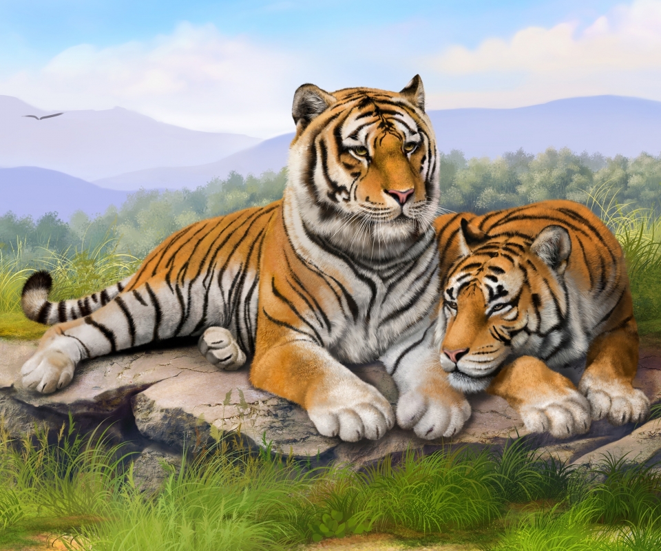 Download mobile wallpaper Cats, Tiger, Animal for free.