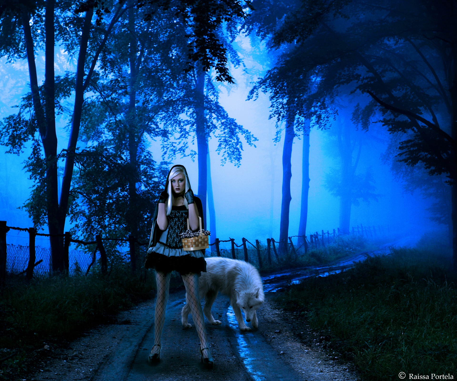 Free download wallpaper Fantasy, Wolf, Red Riding Hood on your PC desktop