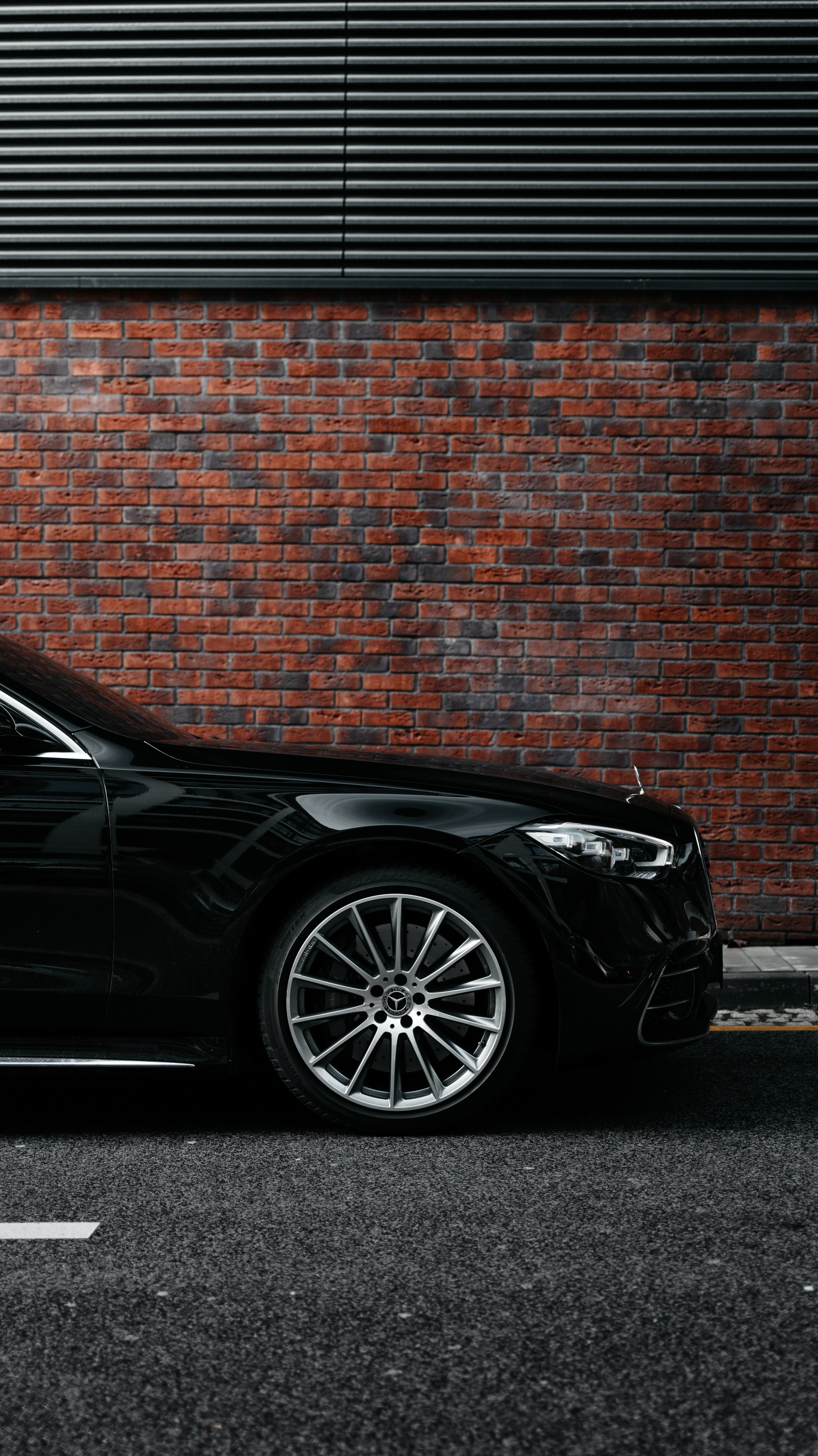 mercedes, black, car, cars, side view, wheel High Definition image