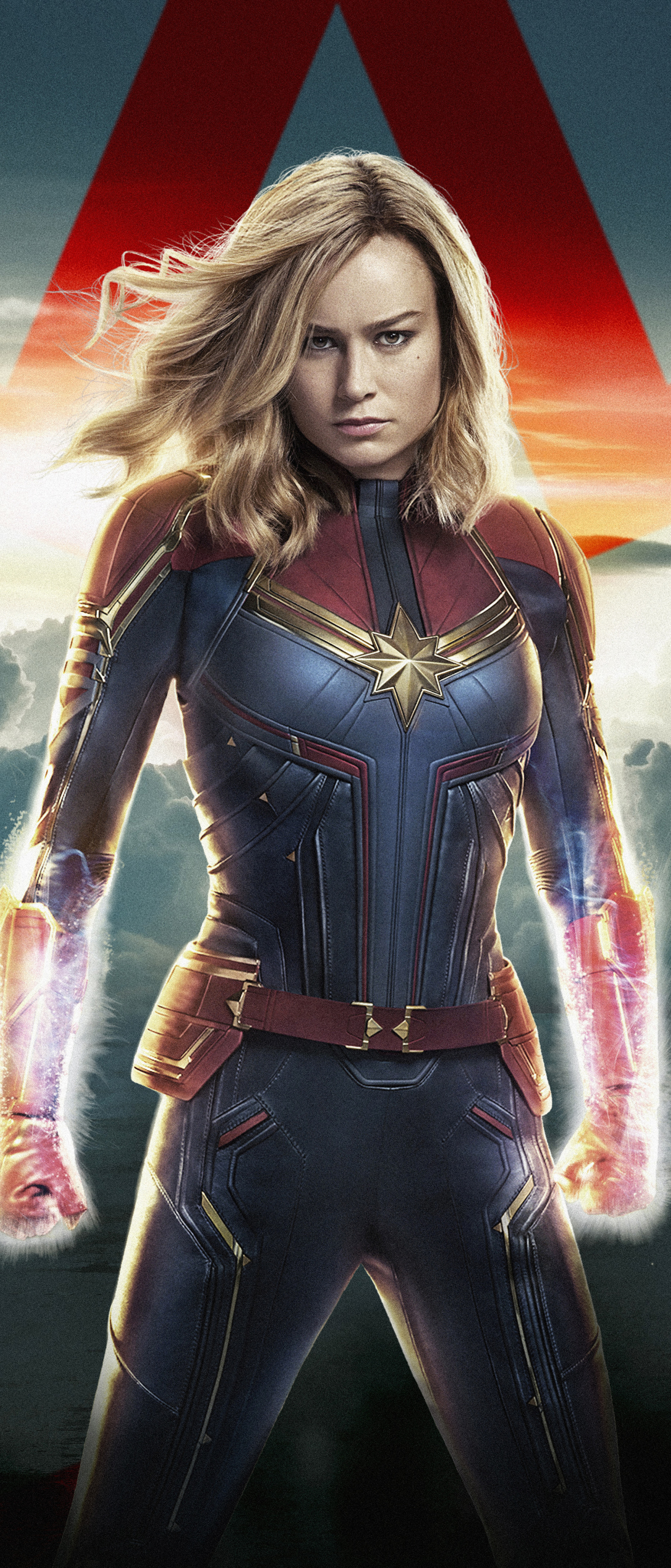 Handy-Wallpaper Filme, Captain Marvel, Brie Larson kostenlos herunterladen.