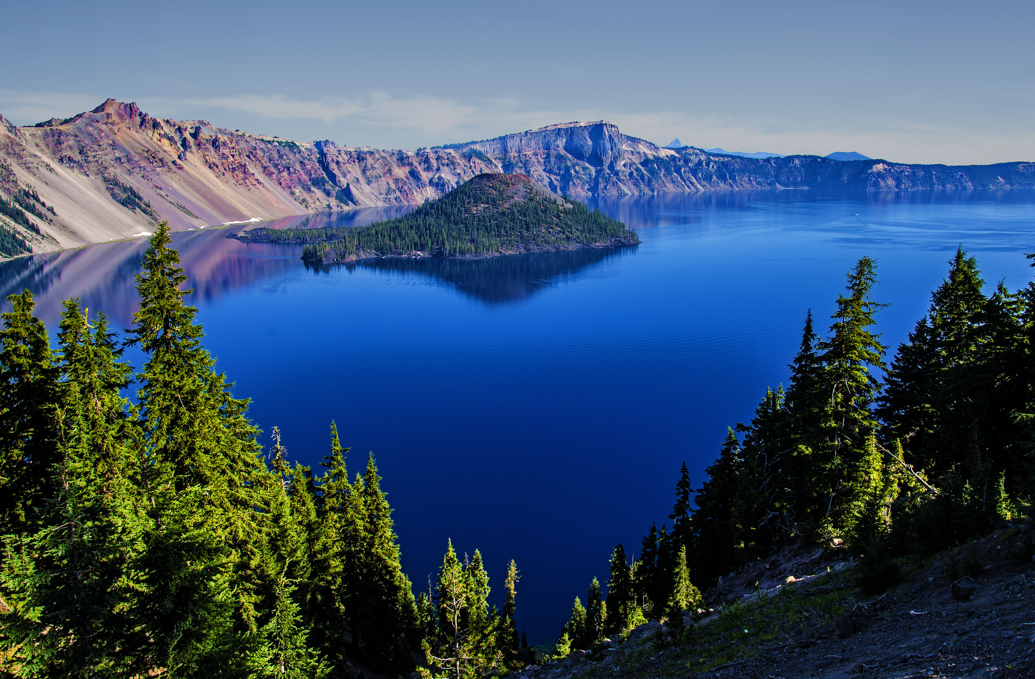 Free download wallpaper Nature, Usa, Lake, Earth, Island, Crater Lake on your PC desktop