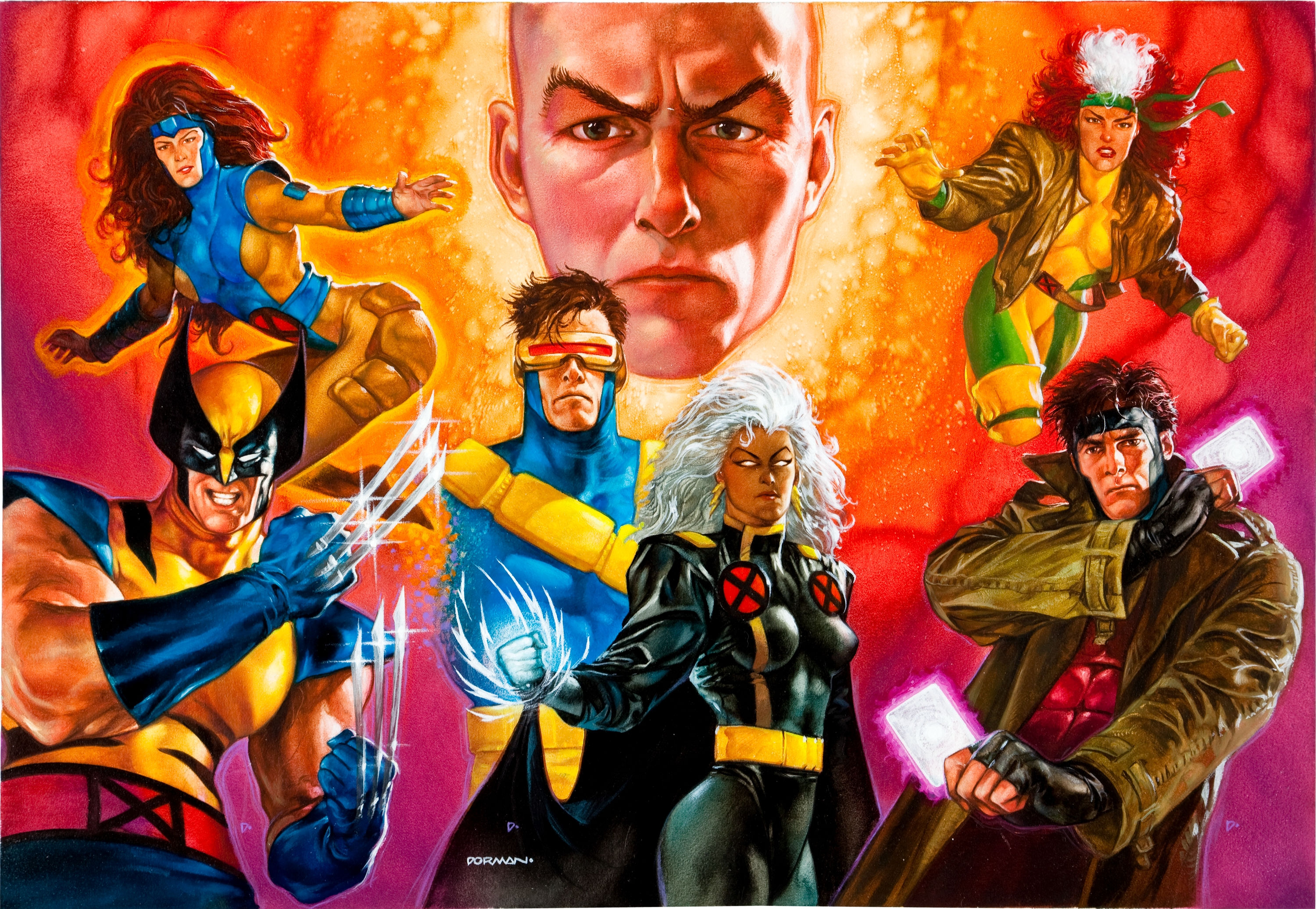 comics, x men, charles xavier, cyclops (marvel comics), gambit (marvel comics), jean grey, rogue (marvel comics), storm (marvel comics), wolverine