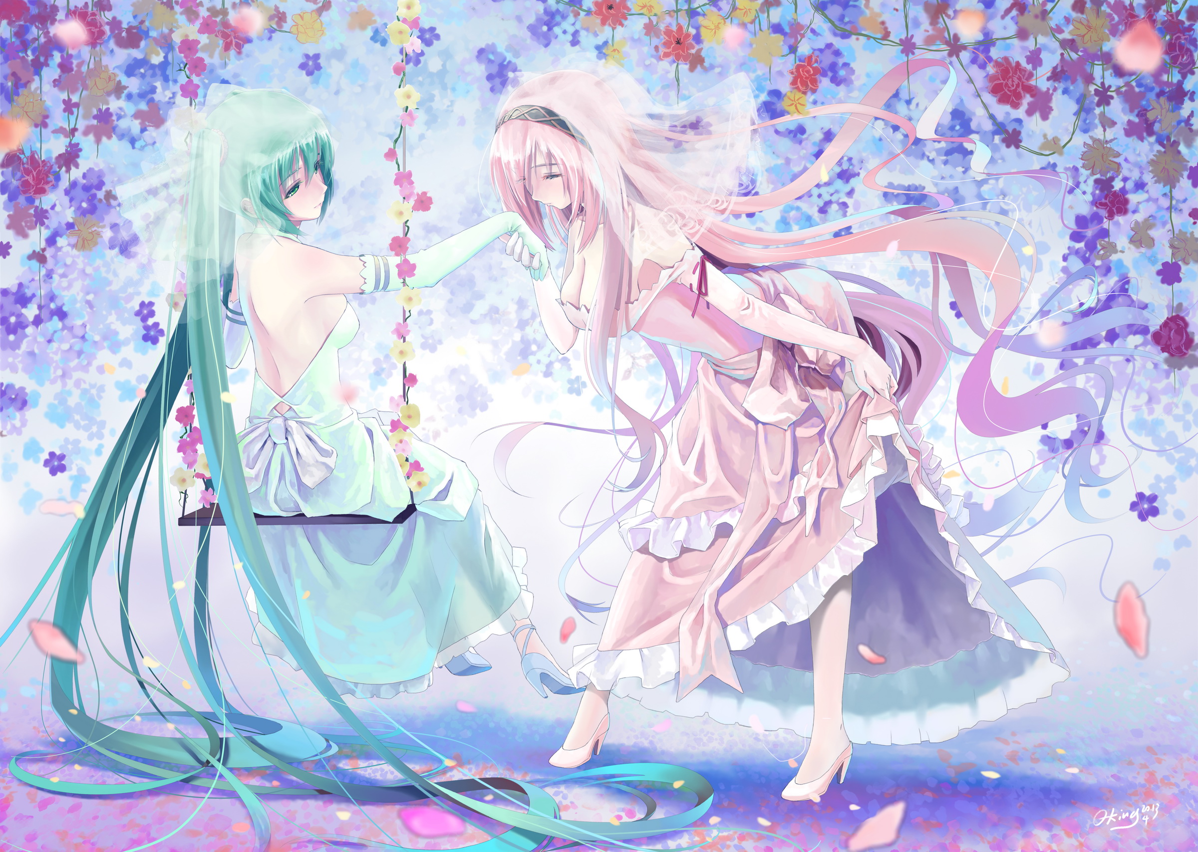 Laden Sie das Vocaloid, Hatsune Miku, Animes, Lukas Megurin-Bild kostenlos auf Ihren PC-Desktop herunter