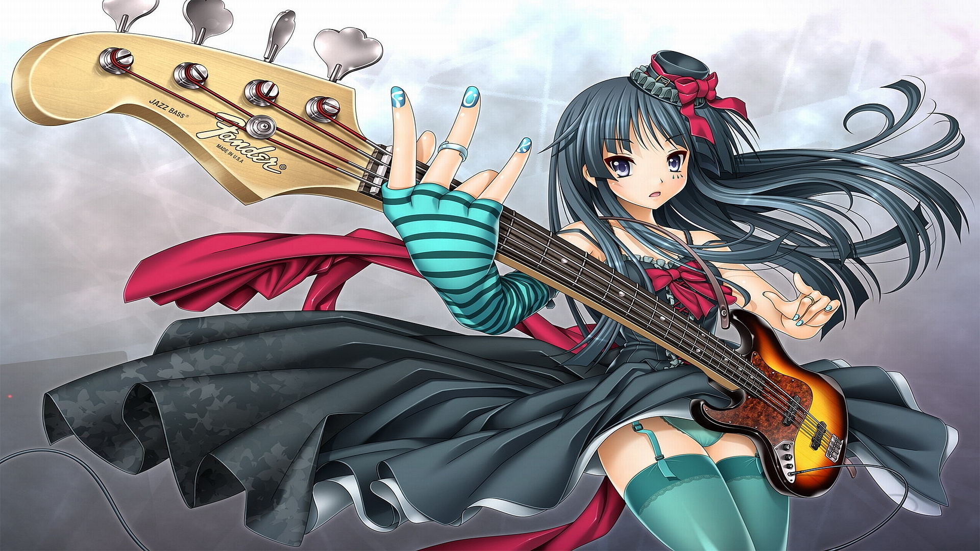 179780 descargar fondo de pantalla animado, ¡kon!, guitarra, mio akiyama, música: protectores de pantalla e imágenes gratis