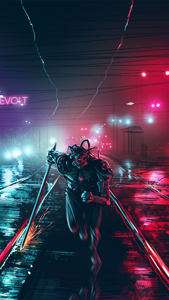 Download mobile wallpaper Cyberpunk, Neon, Sci Fi for free.