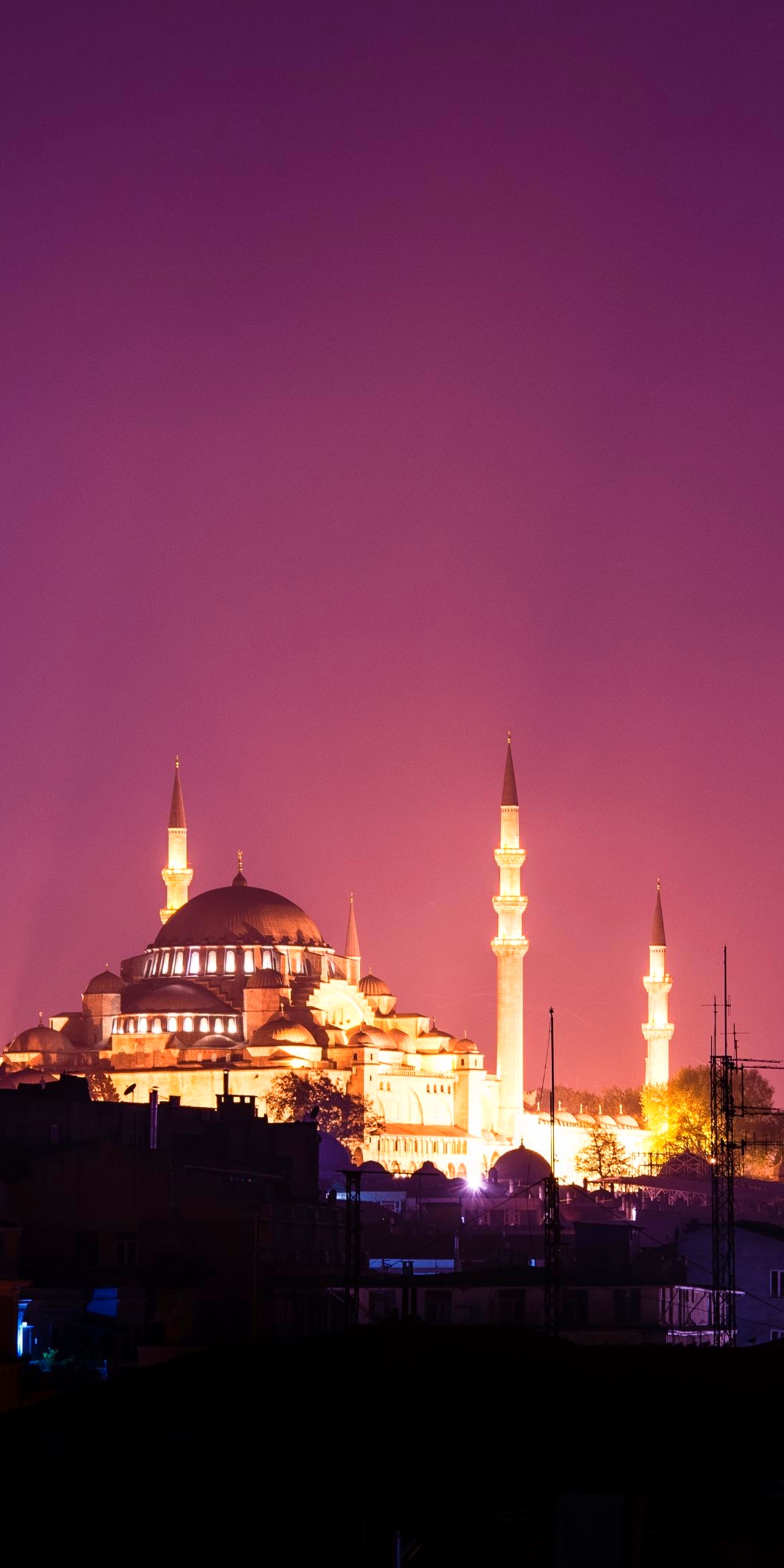 Descarga gratuita de fondo de pantalla para móvil de Noche, Religión, Mezquita, Islam, Religioso, Mezquita De Süleymaniye, Mezquitas.