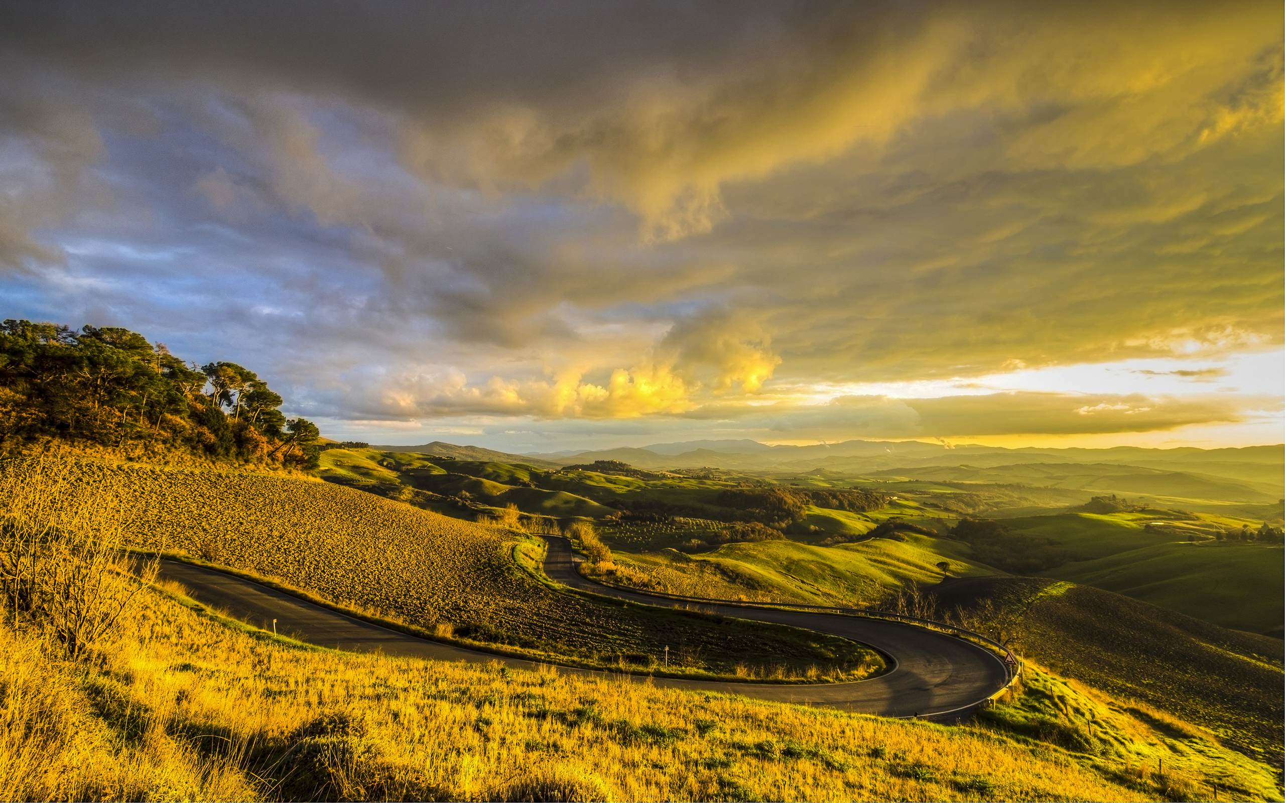 Free download wallpaper Landscape, Horizon, Road, Earth, Panorama, Hill, Cloud on your PC desktop