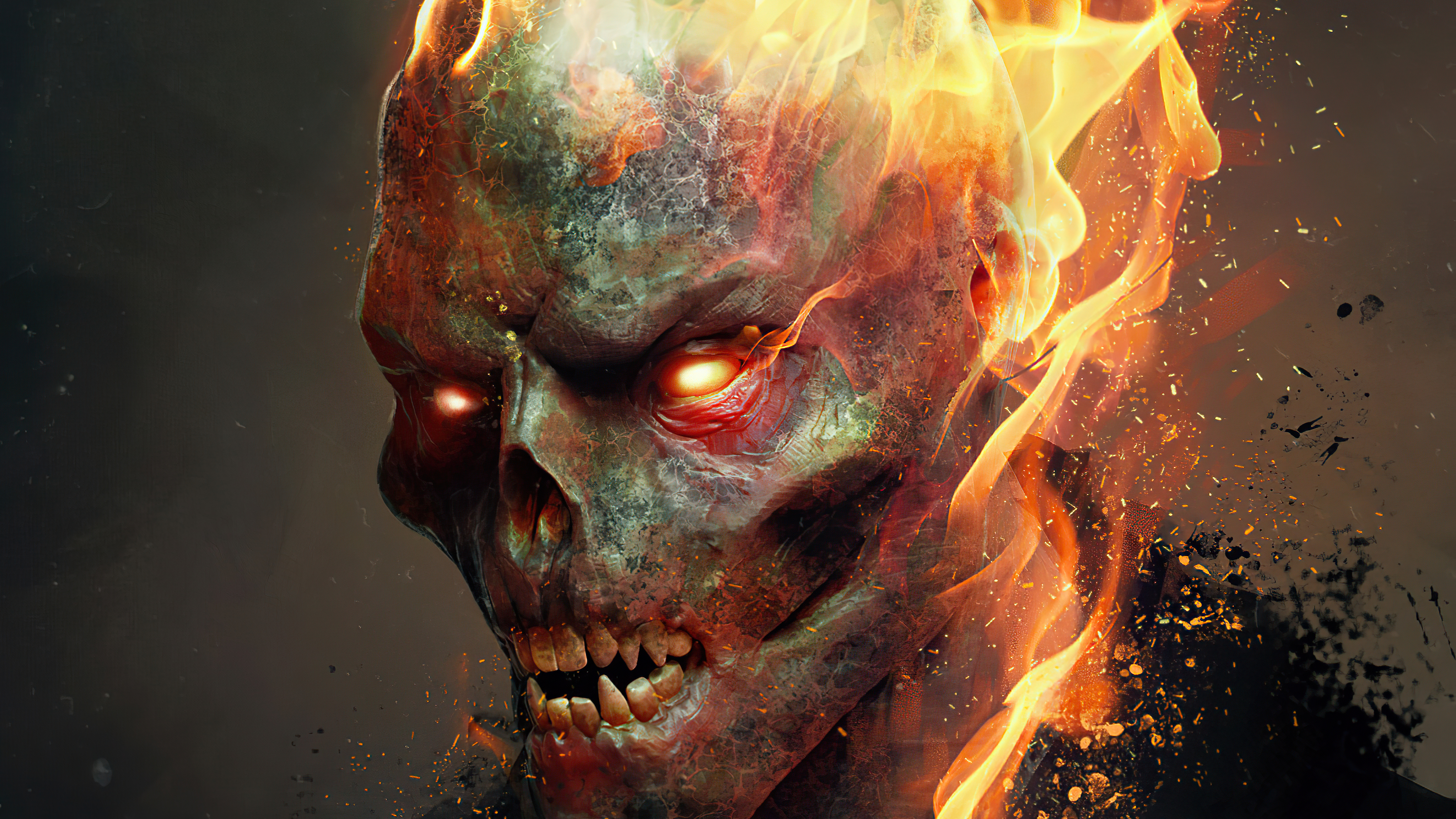 Descarga gratuita de fondo de pantalla para móvil de Historietas, Cráneos, Ghost Rider: El Motorista Fantasma.