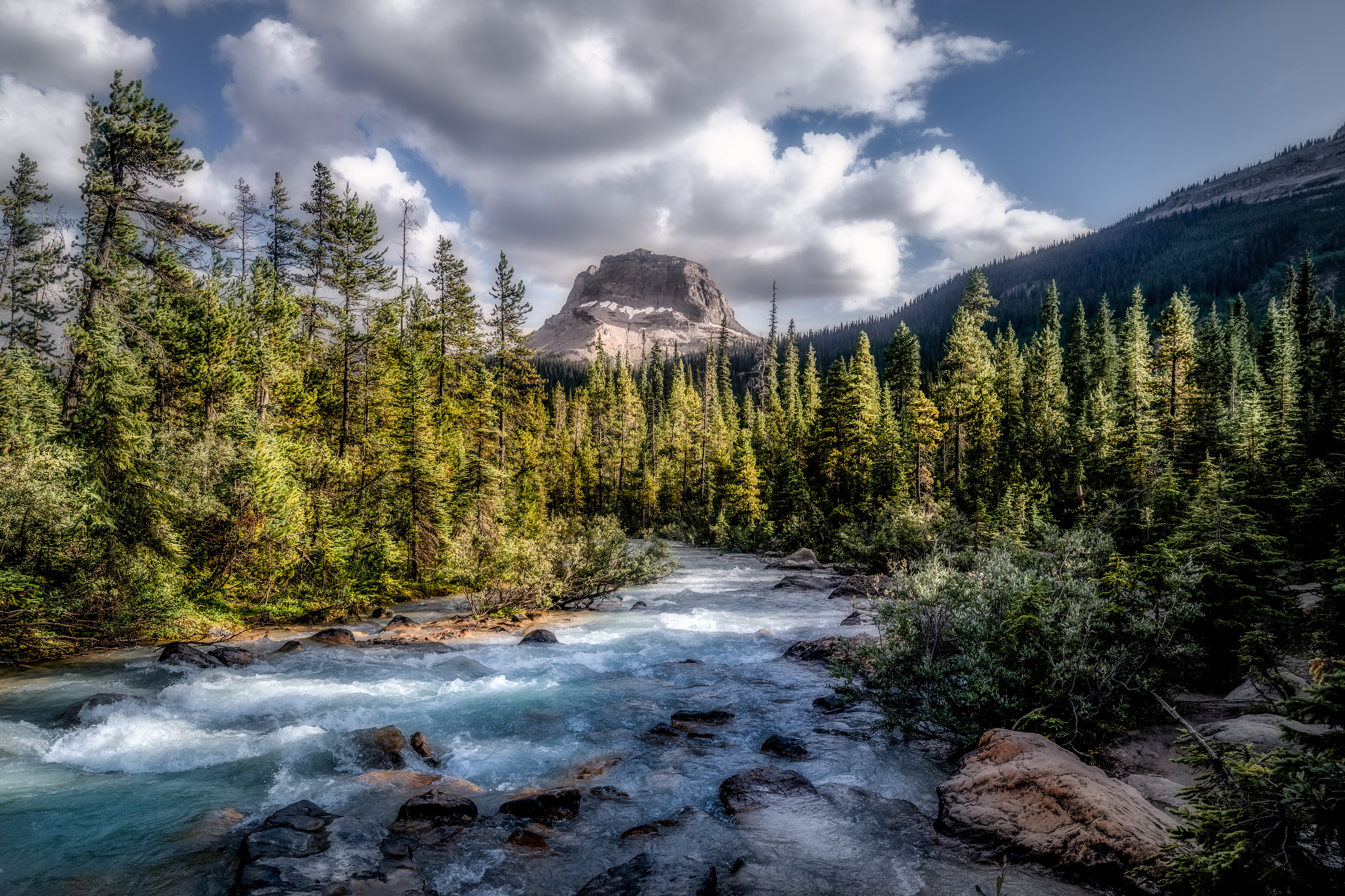 Free download wallpaper Nature, Rivers, Forest, Flow, Stream, Mountains on your PC desktop