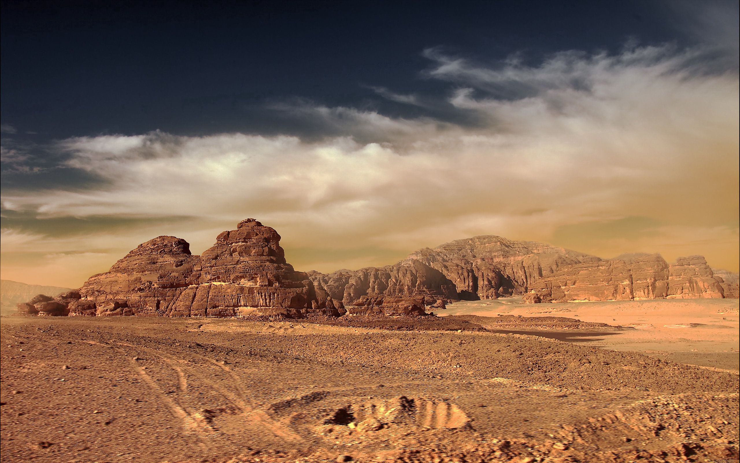 Laden Sie das Wüste, Natur, Sand, Sky, Mountains, Landschaft-Bild kostenlos auf Ihren PC-Desktop herunter