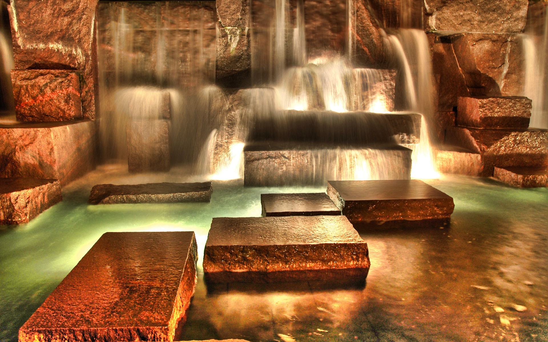 Download mobile wallpaper 3D Art, Waterfall, Artistic for free.