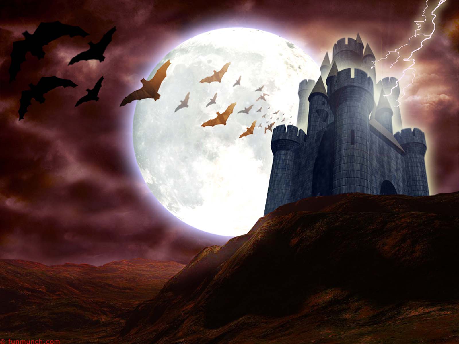 Скачать картинку Замок, Хэллоуин, Праздничные, Ужастик, Ползающий, Страшные, Пугающий в телефон бесплатно.