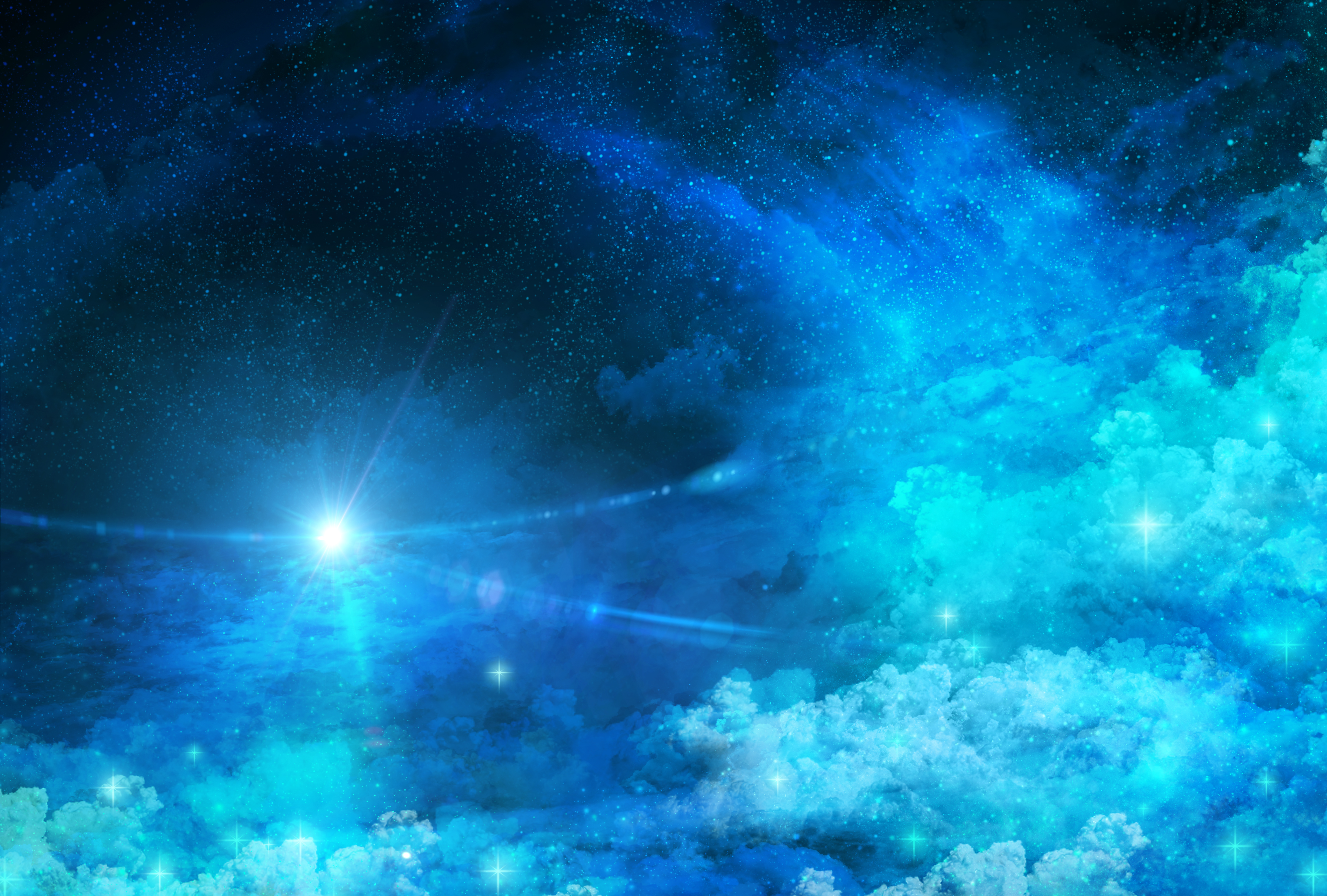 Download mobile wallpaper Sky, Stars, Artistic, Cloud for free.