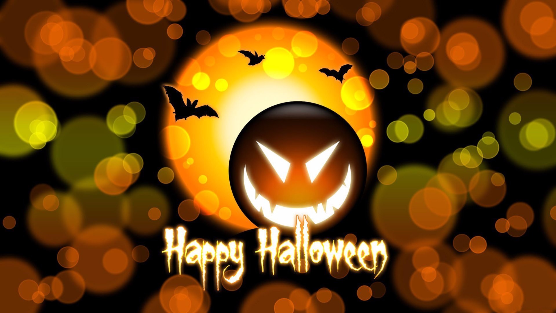 Descarga gratis la imagen Día Festivo, Víspera De Todos Los Santos, Murciélago, Color Naranja), Jack O' Lantern, Feliz Halloween en el escritorio de tu PC