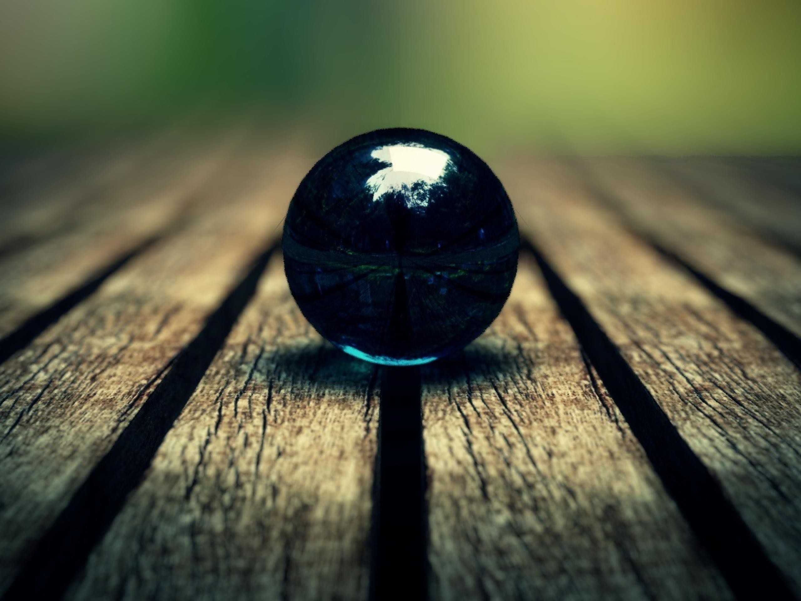 blue, photography, close up, ball, globe, marble, nature, wood