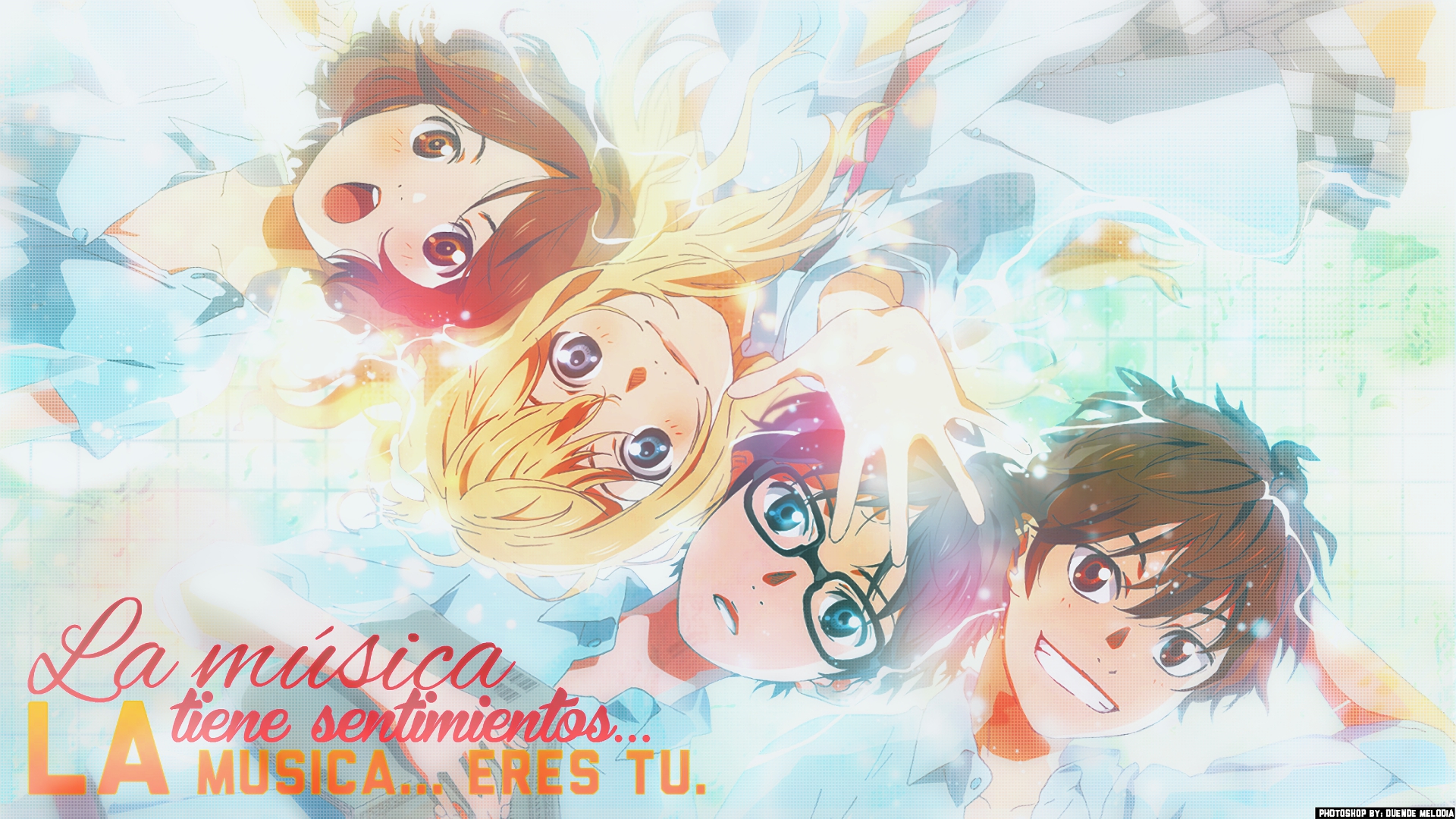 837548 Hintergrundbild herunterladen animes, shigatsu wa kimi no uso sekunden in moll, kaori miyazono, kousei arima, ryota watari, tsubaki sawabe - Bildschirmschoner und Bilder kostenlos